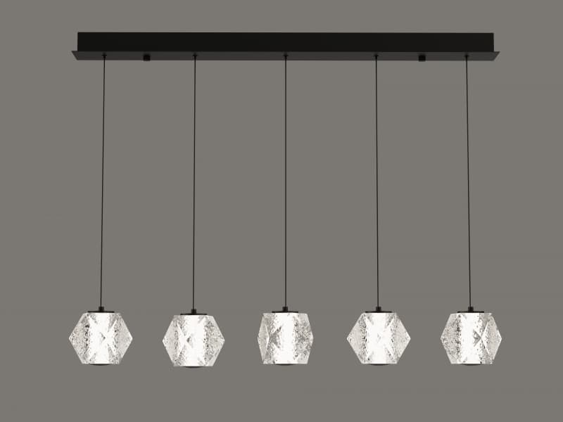 Avenue Lighting Beluga 5-Light Black Geometric Island Pendant