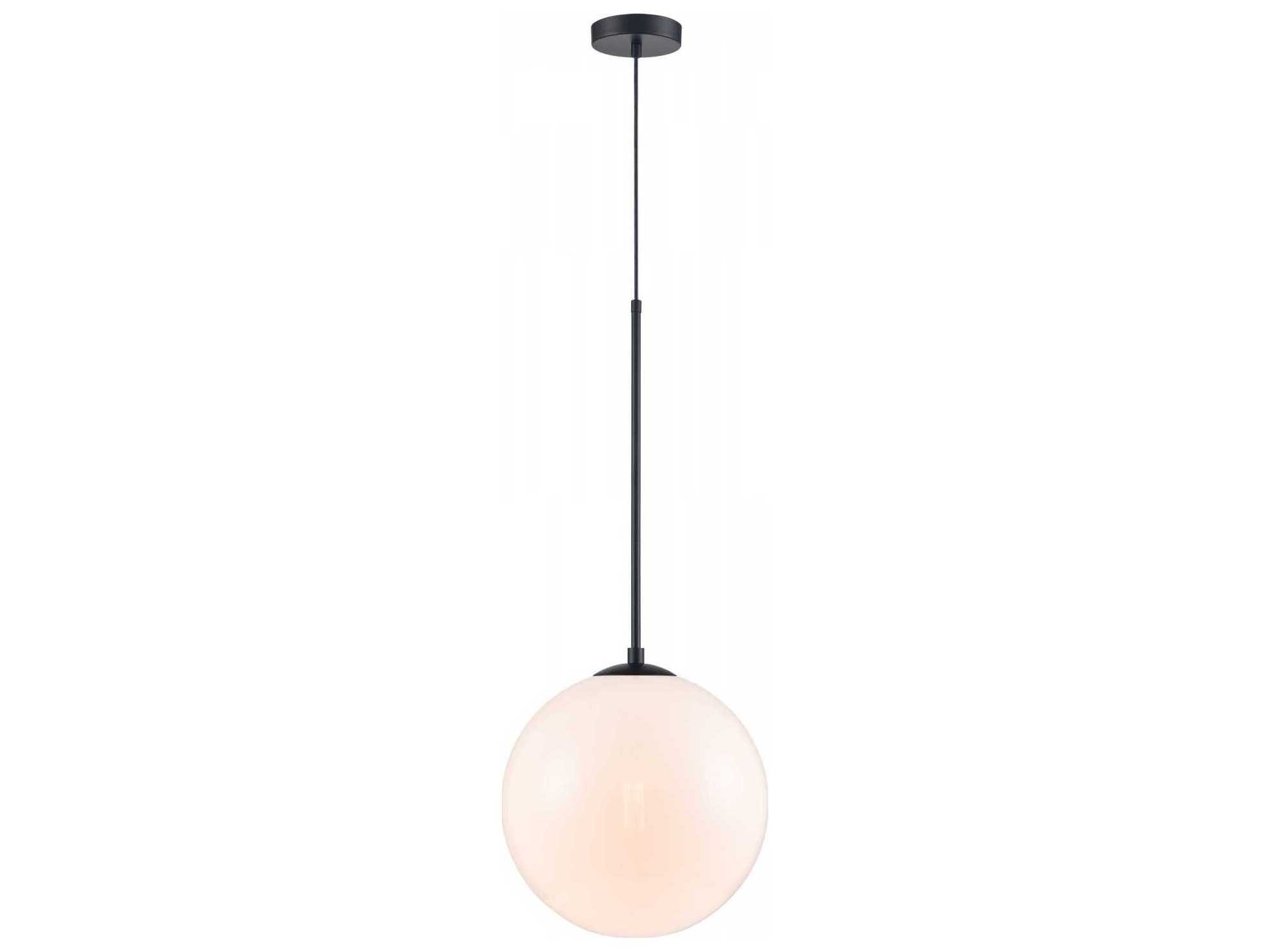 Avenue Lighting Delilah 1-Light Black Globe Pendant