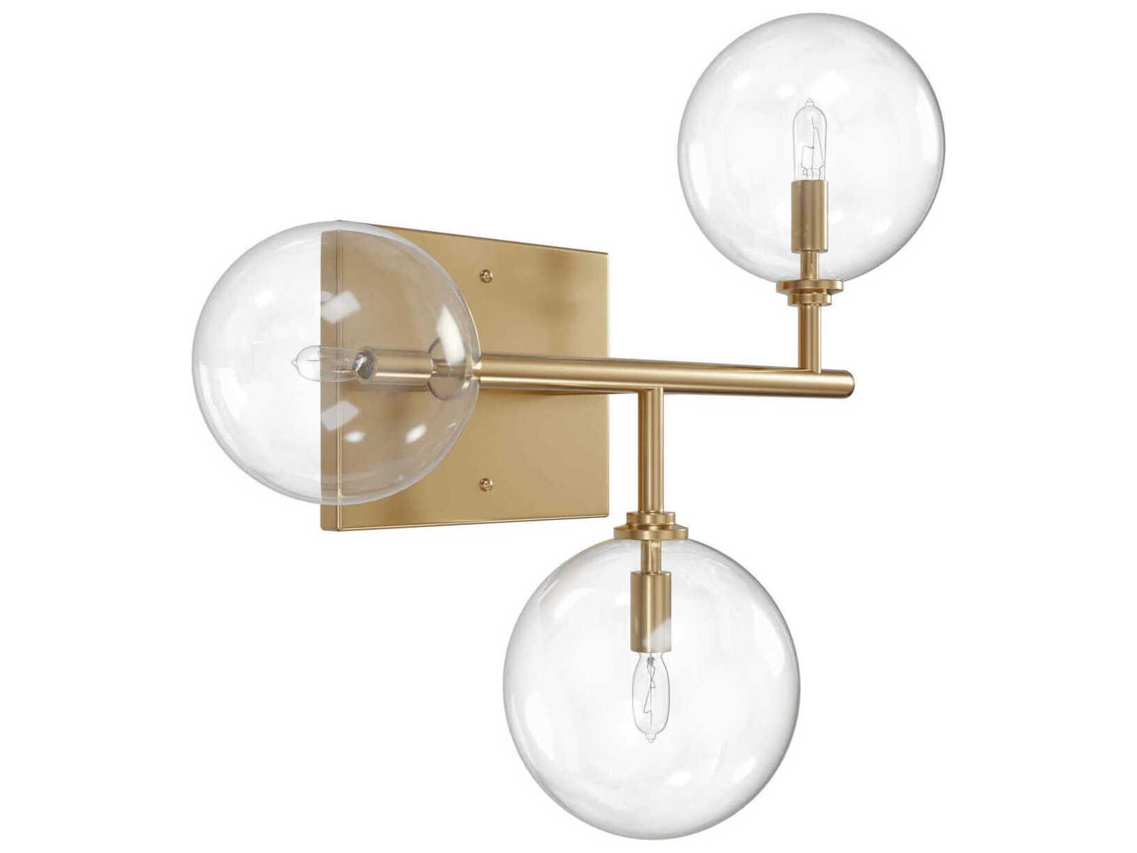 Avenue Lighting Delilah 3-Light Aged Brass Wall Sconce