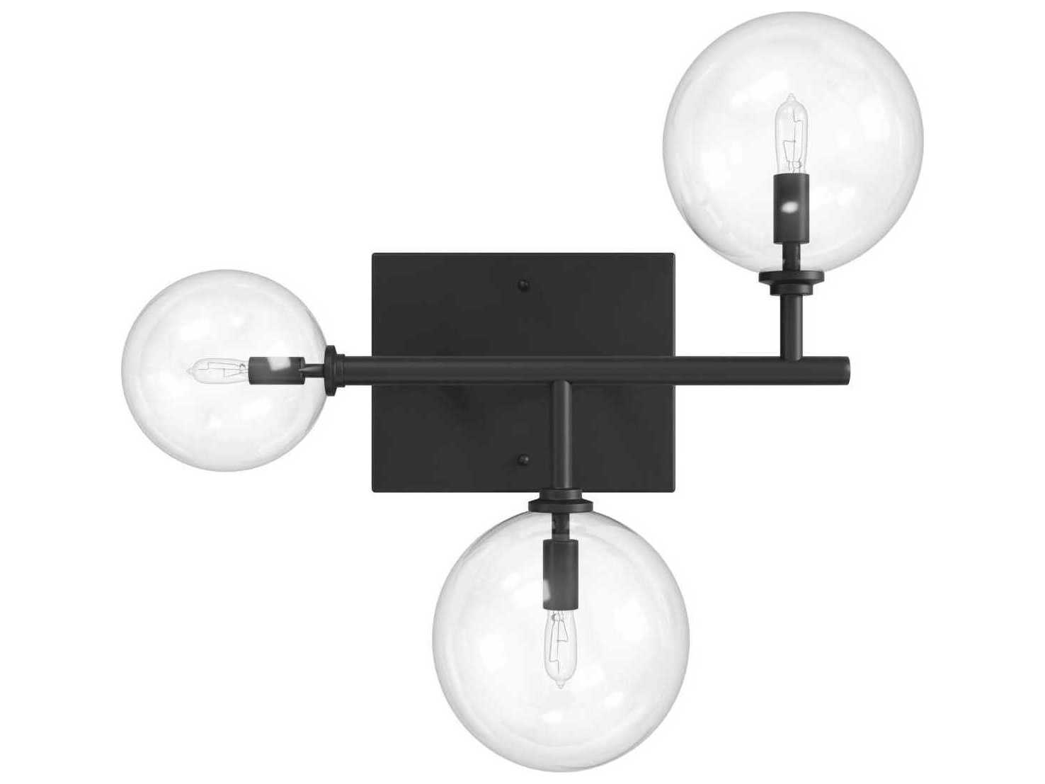 Avenue Lighting Delilah 3-Light Black Wall Sconce