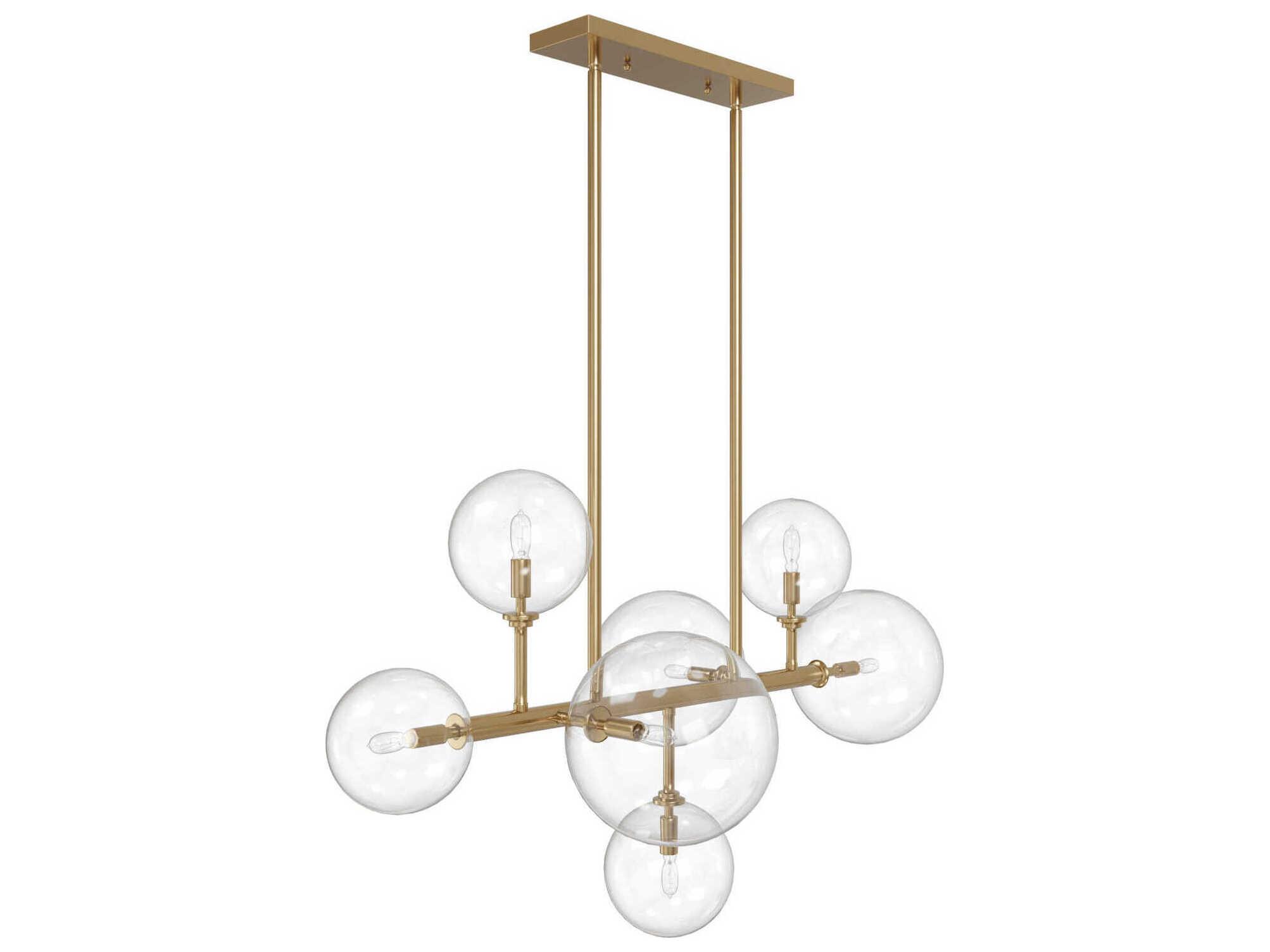 Avenue Lighting Delilah 7-Light Aged Brass Globe Island Pendant
