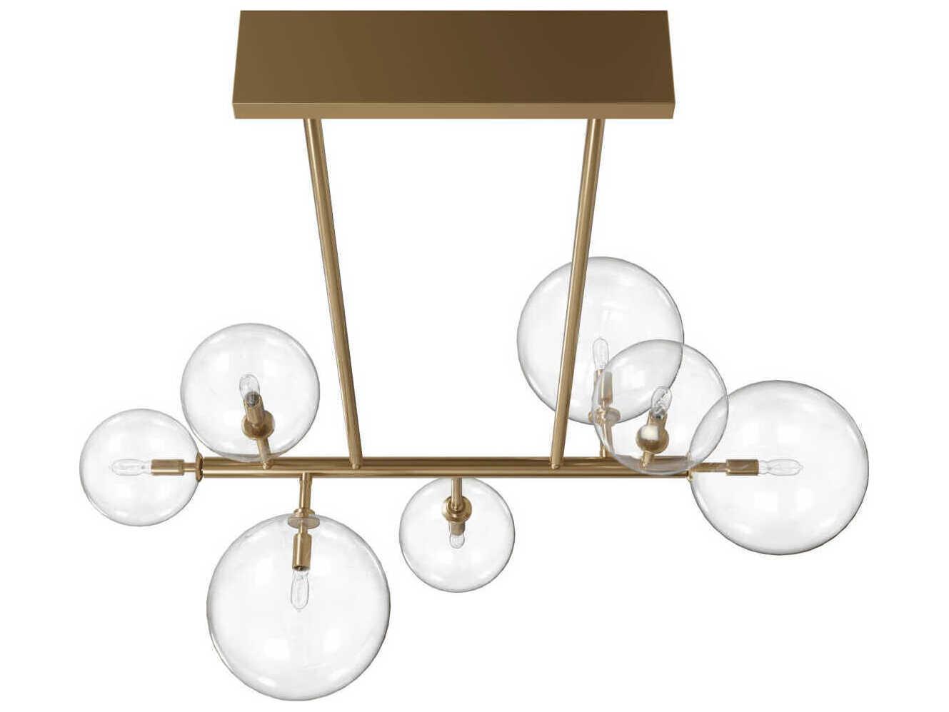 Avenue Lighting Delilah 7-Light Aged Brass Globe Island Pendant