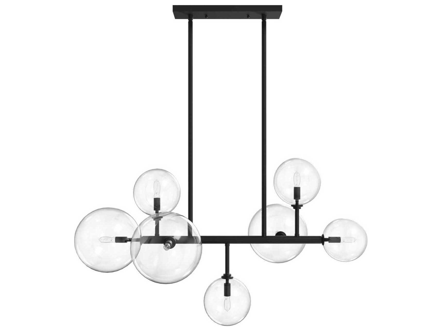 Avenue Lighting Delilah 7-Light Black Globe Island Pendant