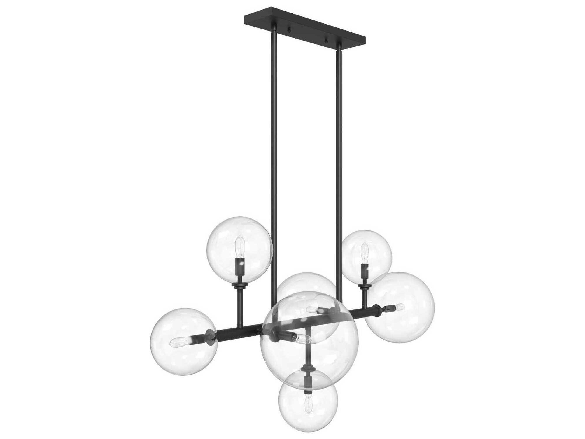 Avenue Lighting Delilah 7-Light Black Globe Island Pendant