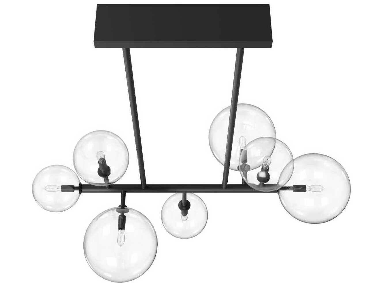Avenue Lighting Delilah 7-Light Black Globe Island Pendant