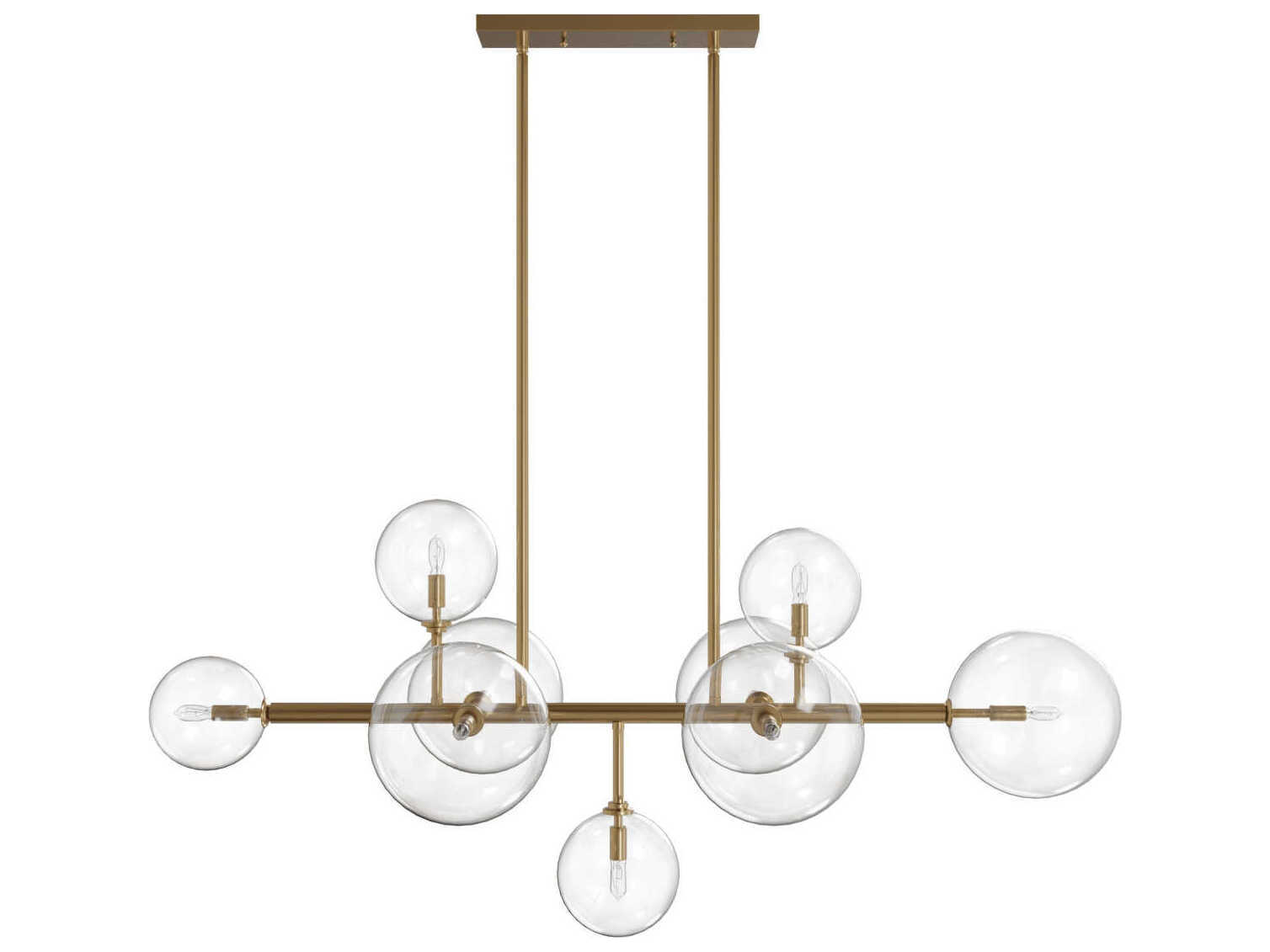 Avenue Lighting Delilah 9-Light Aged Brass Globe Island Pendant