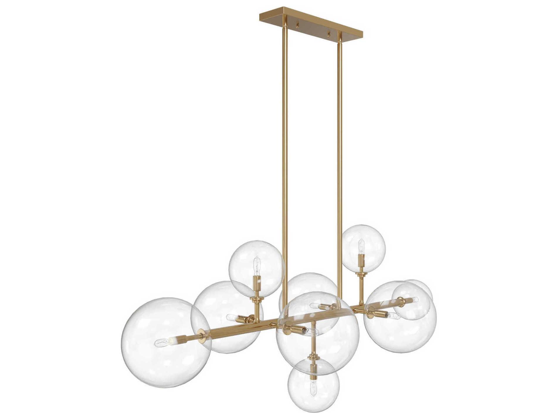 Avenue Lighting Delilah 9-Light Aged Brass Globe Island Pendant