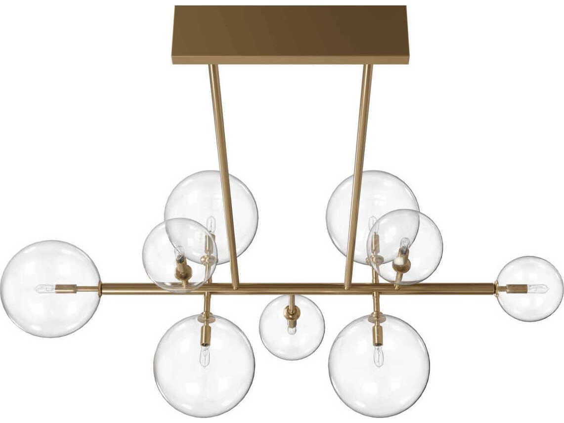 Avenue Lighting Delilah 9-Light Aged Brass Globe Island Pendant
