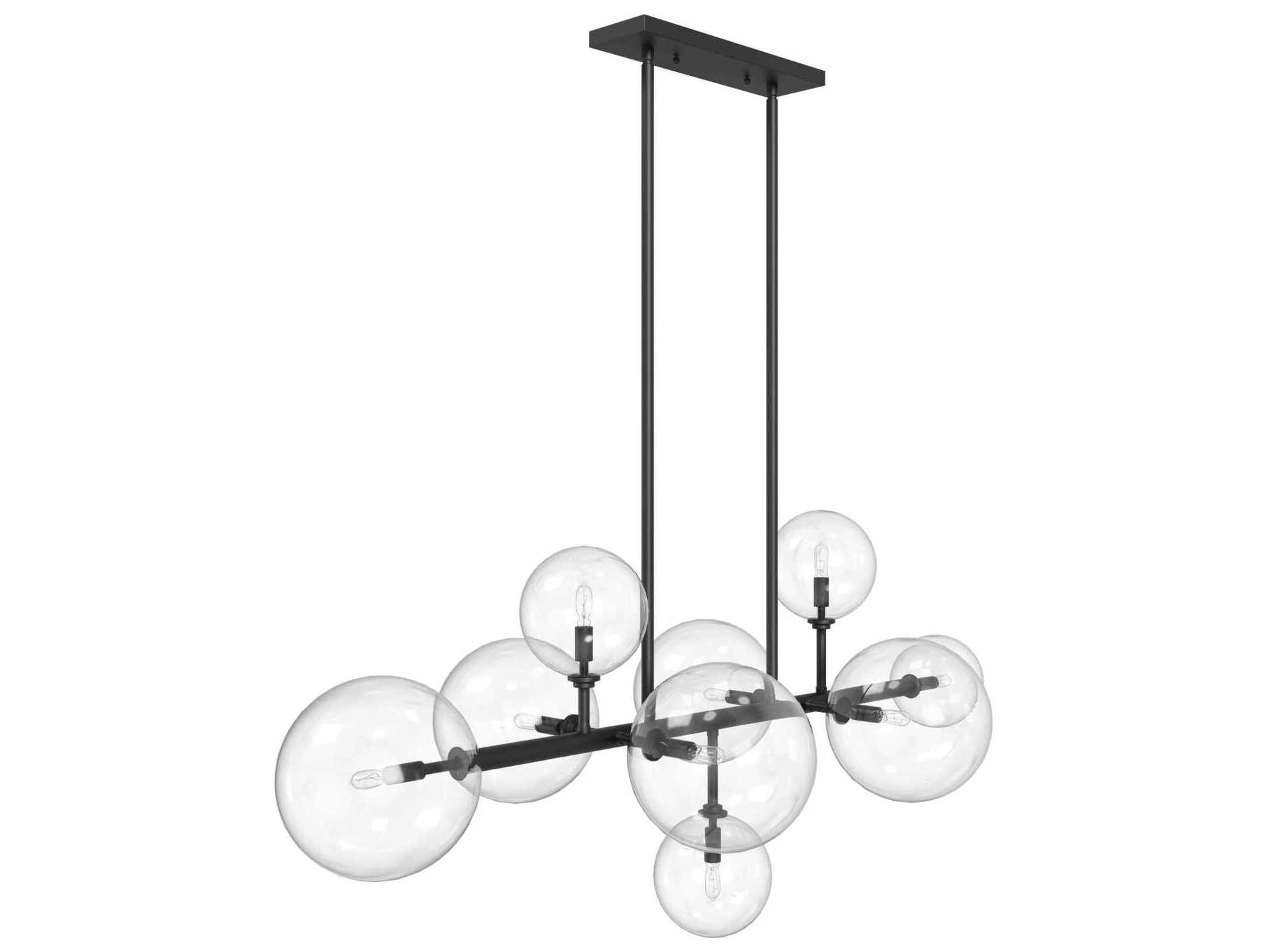 Avenue Lighting Delilah 9-Light Black Globe Island Pendant