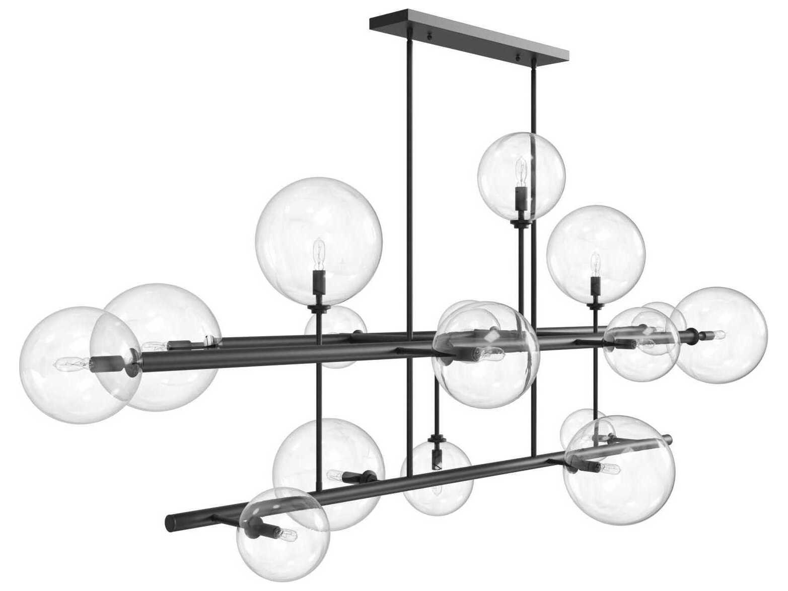 Avenue Lighting Delilah 16-Light Black Globe Island Pendant