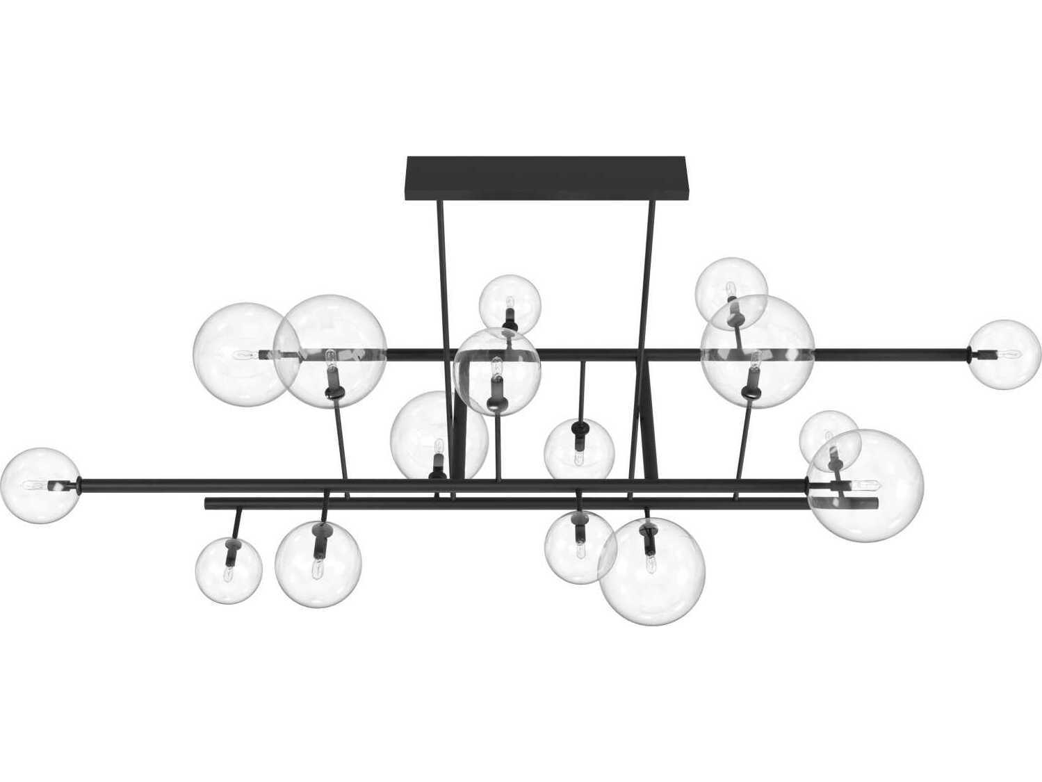 Avenue Lighting Delilah 16-Light Black Globe Island Pendant