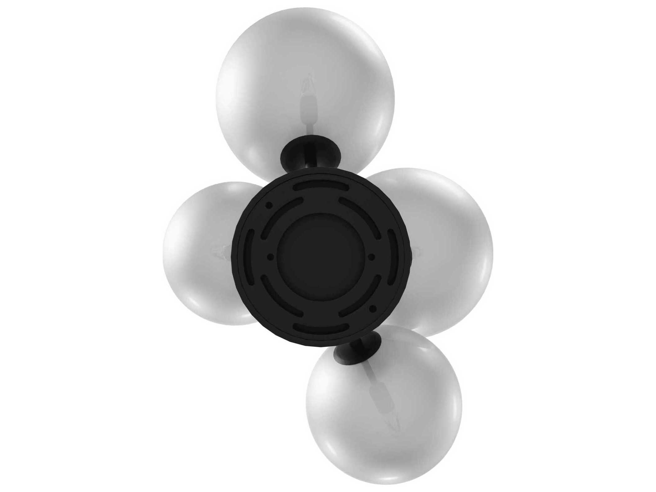 Avenue Lighting Delilah 4-Light Black Wall Sconce