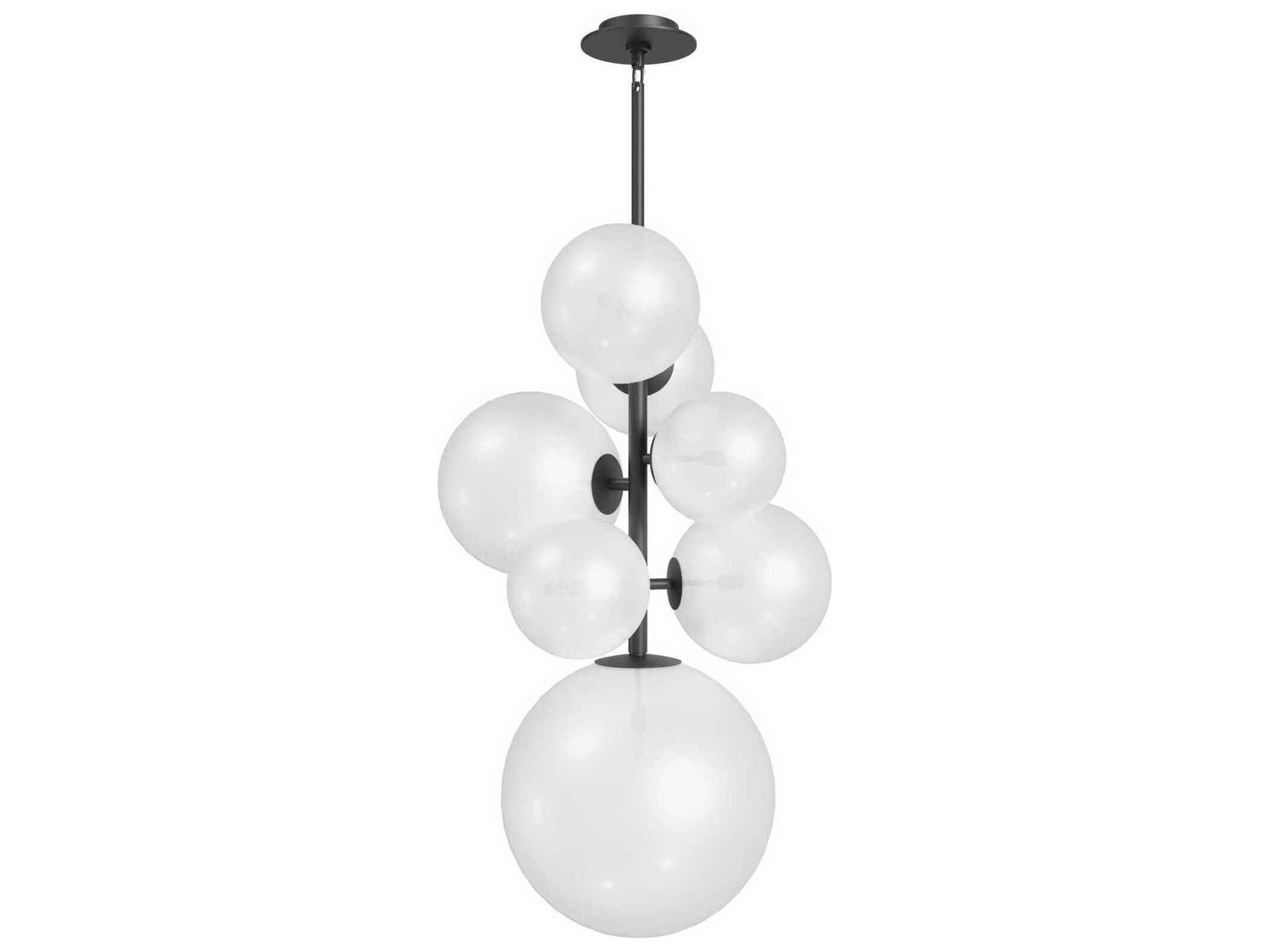 Avenue Lighting Delilah 7-Light Black Globe Pendant