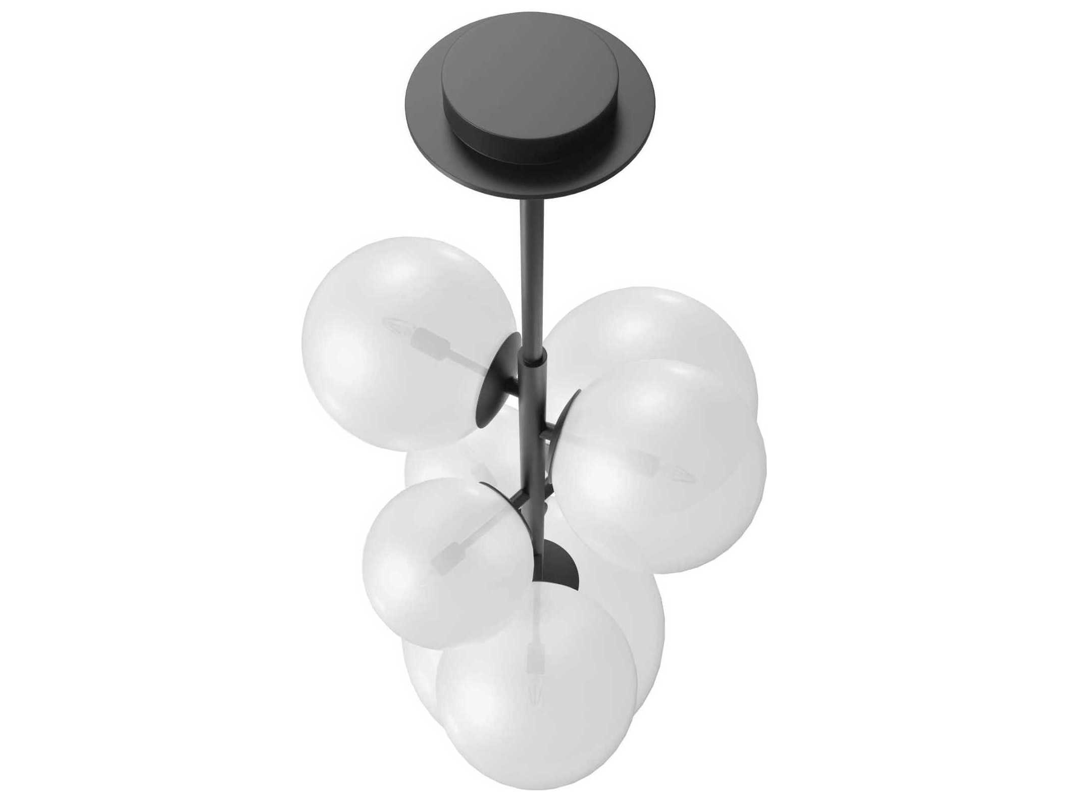 Avenue Lighting Delilah 7-Light Black Globe Pendant