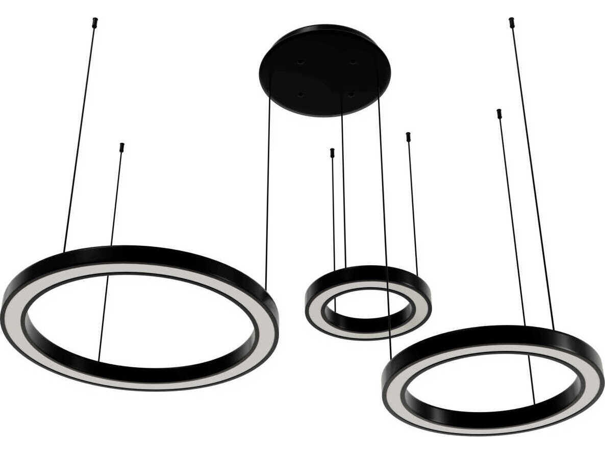 Avenue Lighting Aria Polished Black Gunmetal Chrome Round Pendant