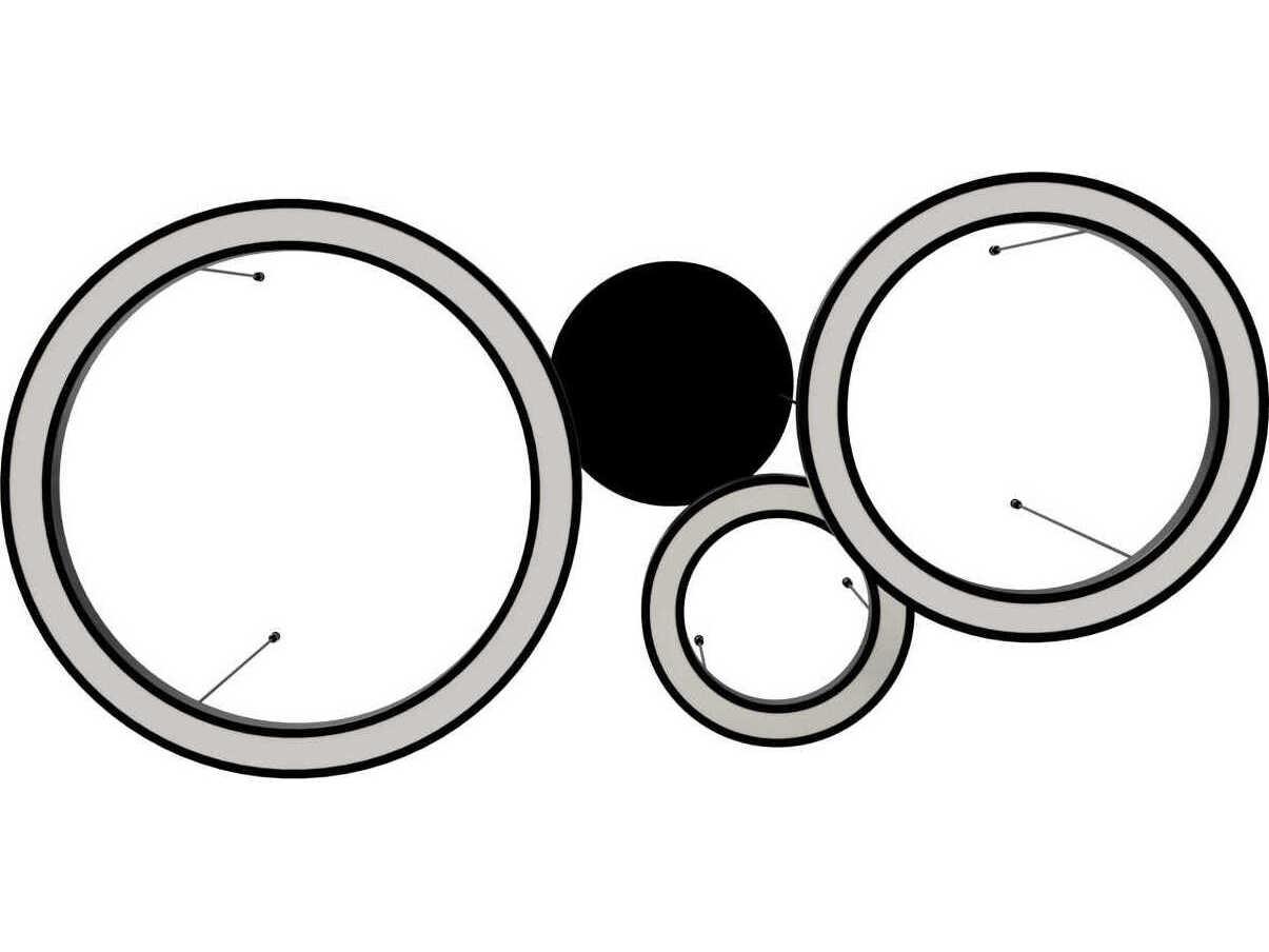 Avenue Lighting Aria Polished Black Gunmetal Chrome Round Pendant