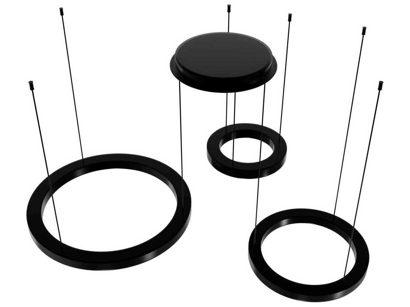Avenue Lighting Aria Polished Black Gunmetal Chrome Round Pendant