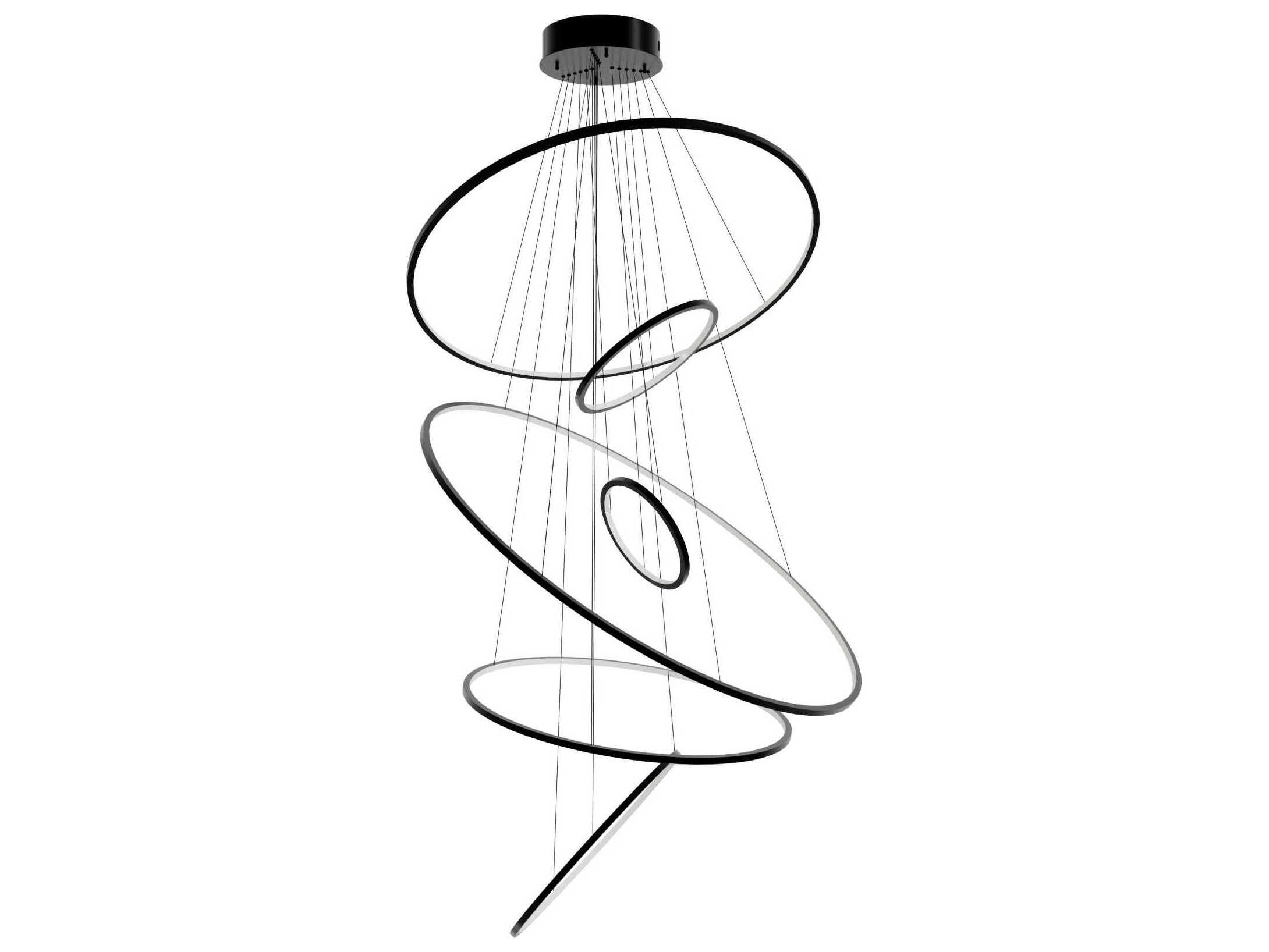 Avenue Lighting Aria Polished Black Gunmetal Chrome Round Pendant