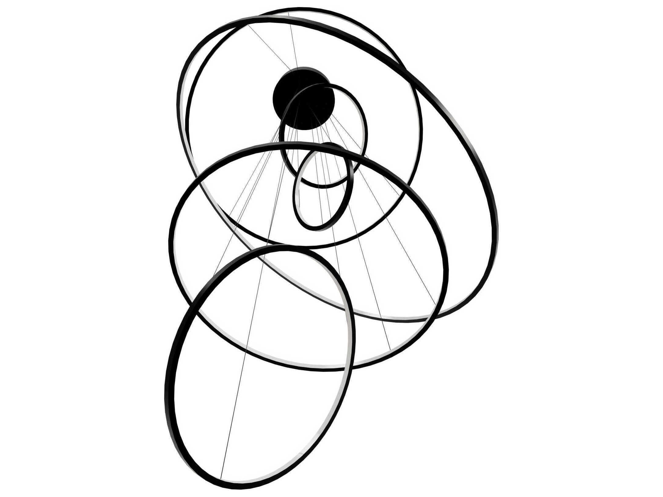 Avenue Lighting Aria Polished Black Gunmetal Chrome Round Pendant