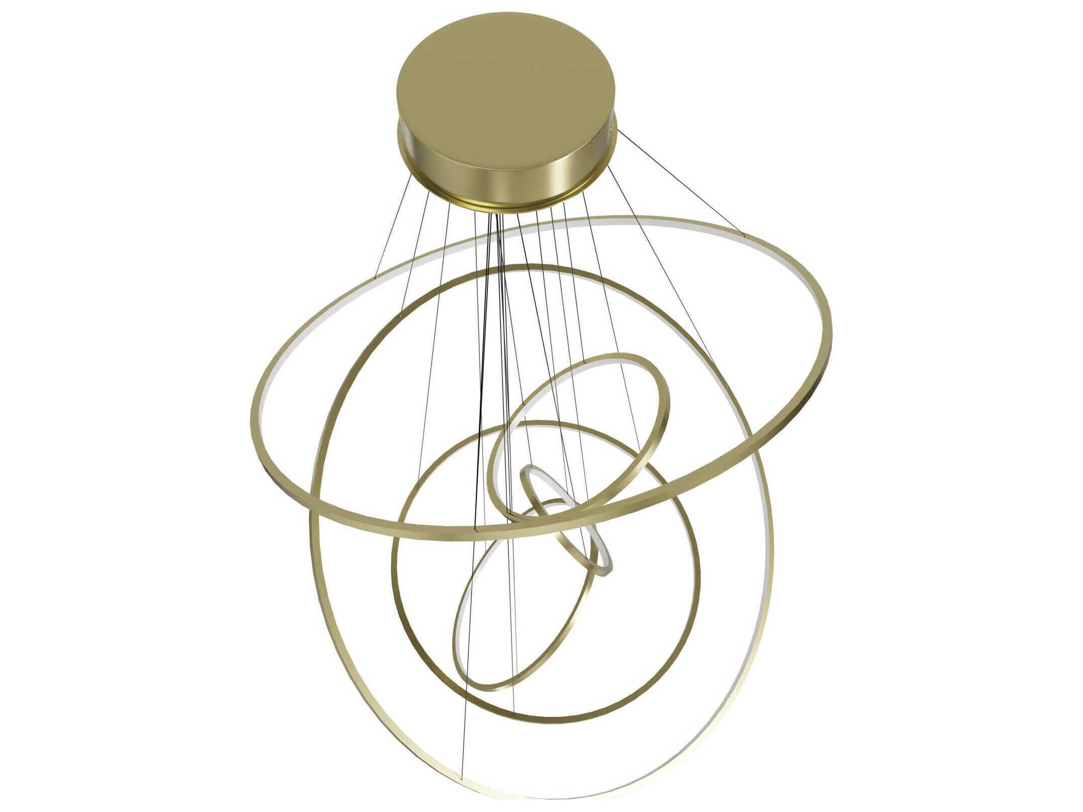 Avenue Lighting Aria Polished Brass Round Pendant