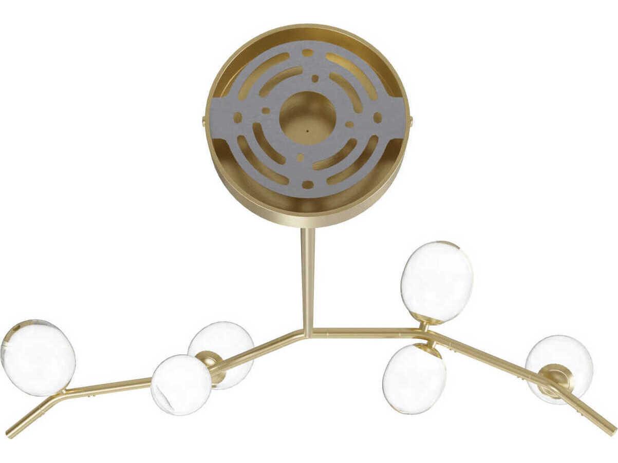 Avenue Lighting Hampton 6-Light Brushed Brass Globe Island Pendant