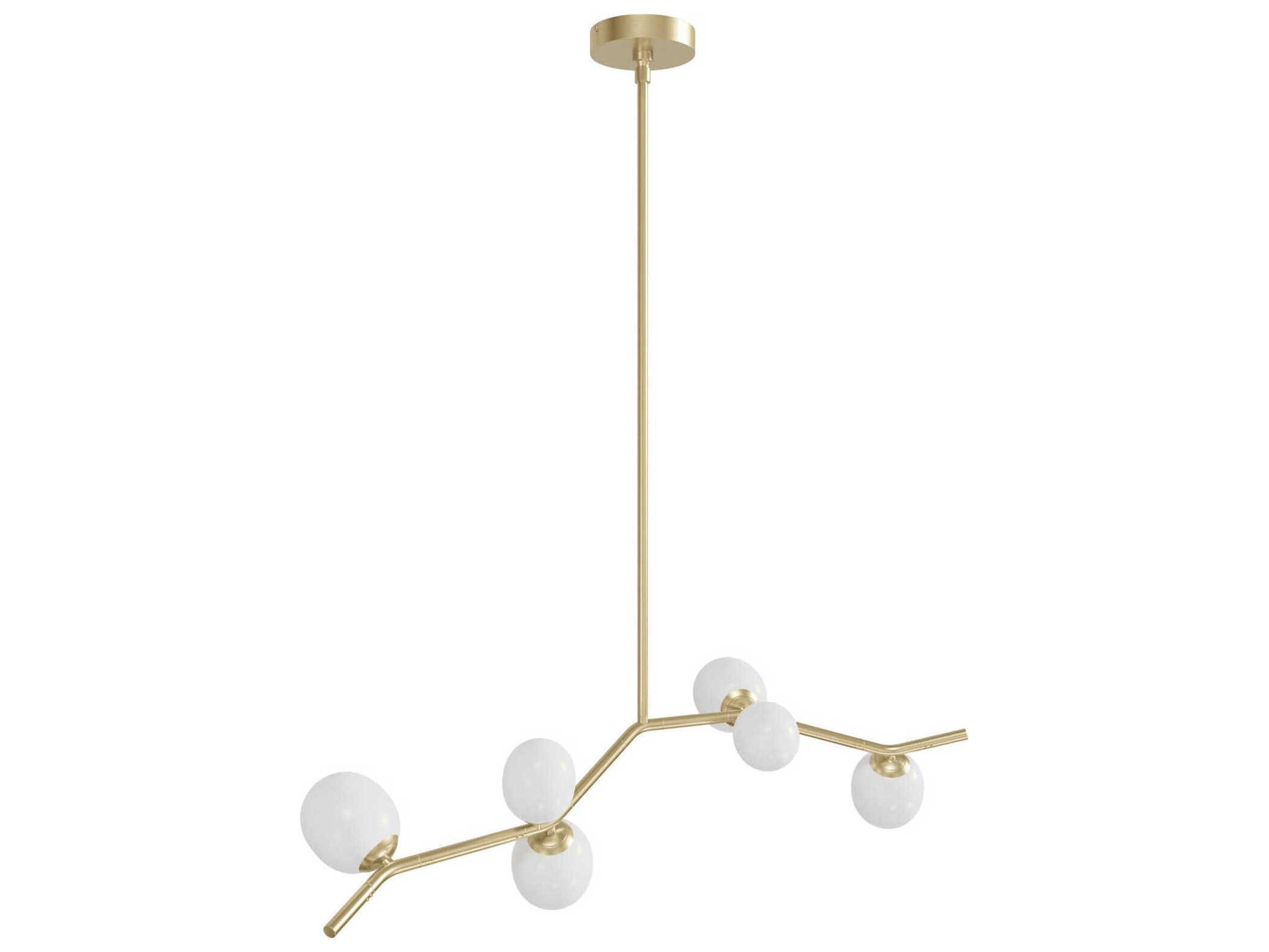 Avenue Lighting Hampton 6-Light Brushed Brass Globe Island Pendant