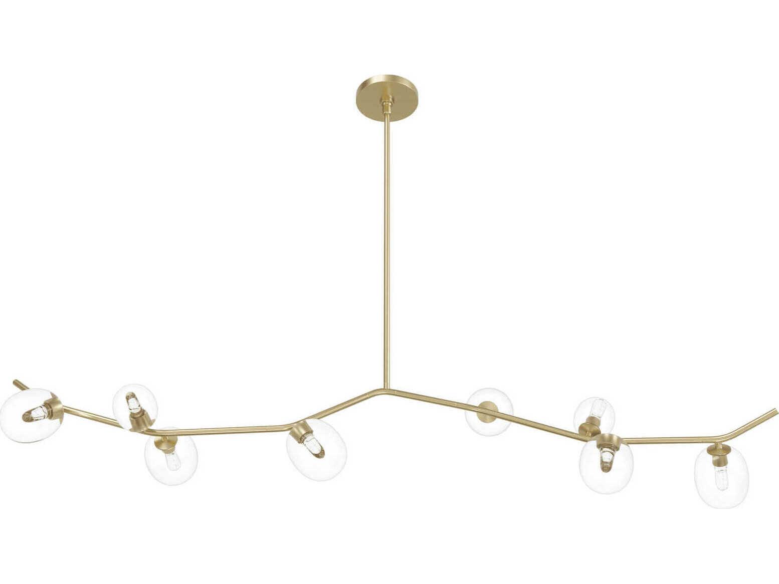 Avenue Lighting Hampton 8-Light Brushed Brass Globe Island Pendant
