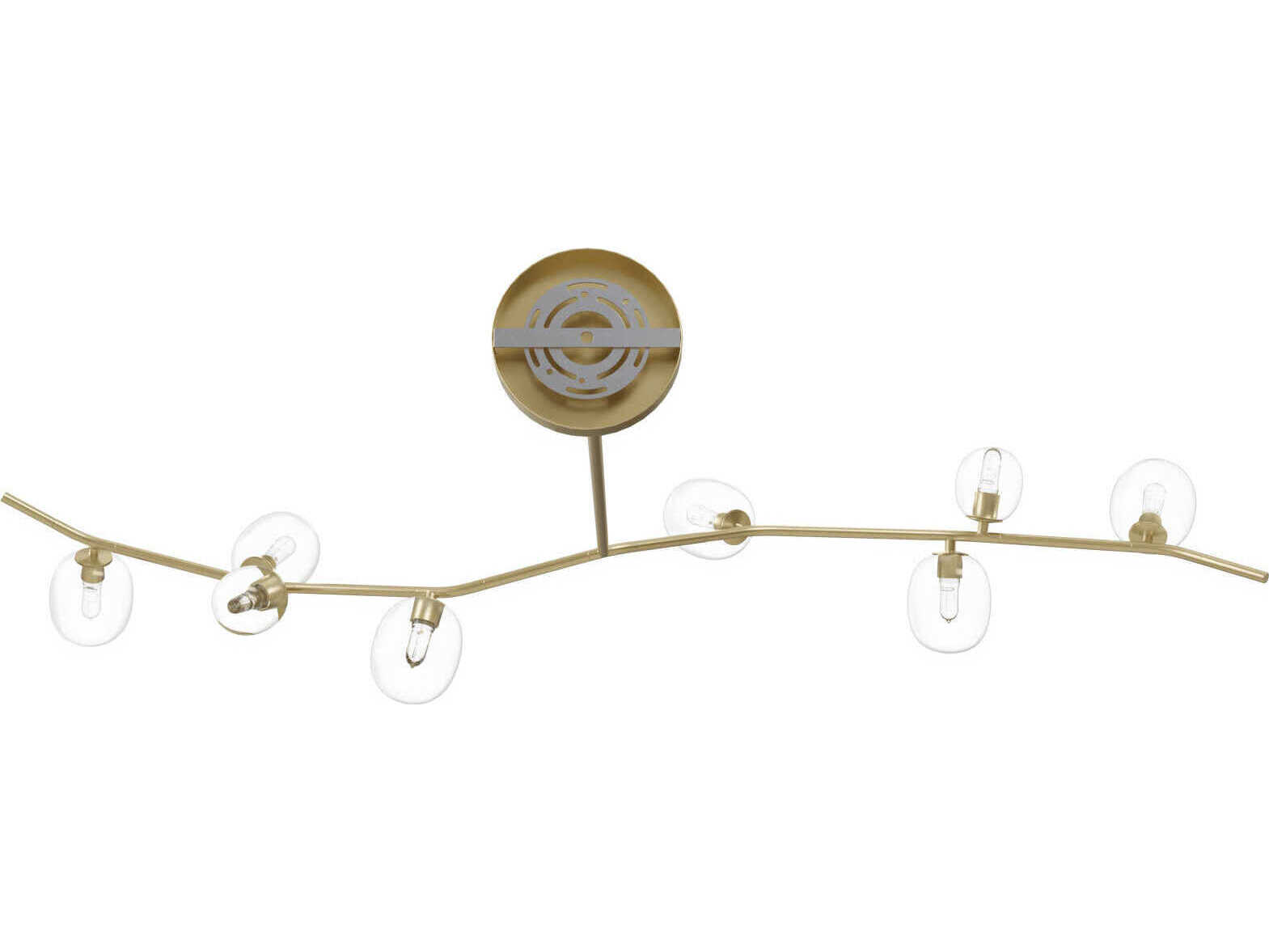 Avenue Lighting Hampton 8-Light Brushed Brass Globe Island Pendant