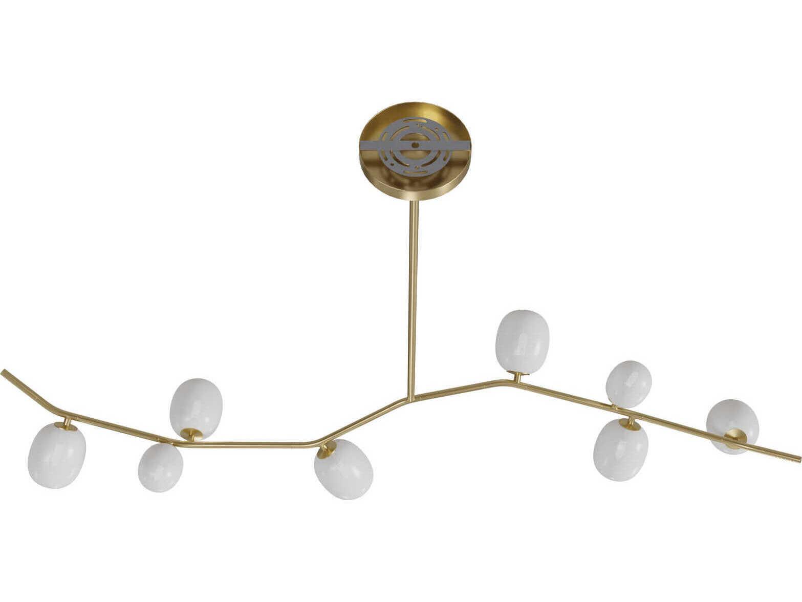 Avenue Lighting Hampton 8-Light Brushed Brass Island Pendant