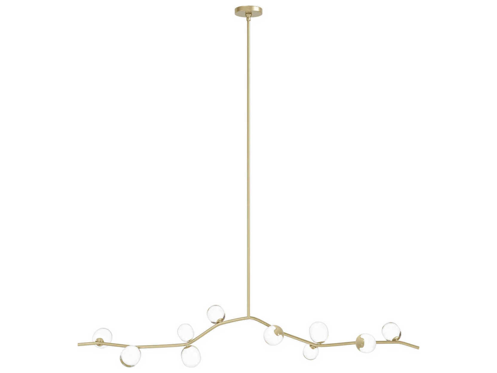 Avenue Lighting Hampton 10-Light Brushed Brass Globe Island Pendant