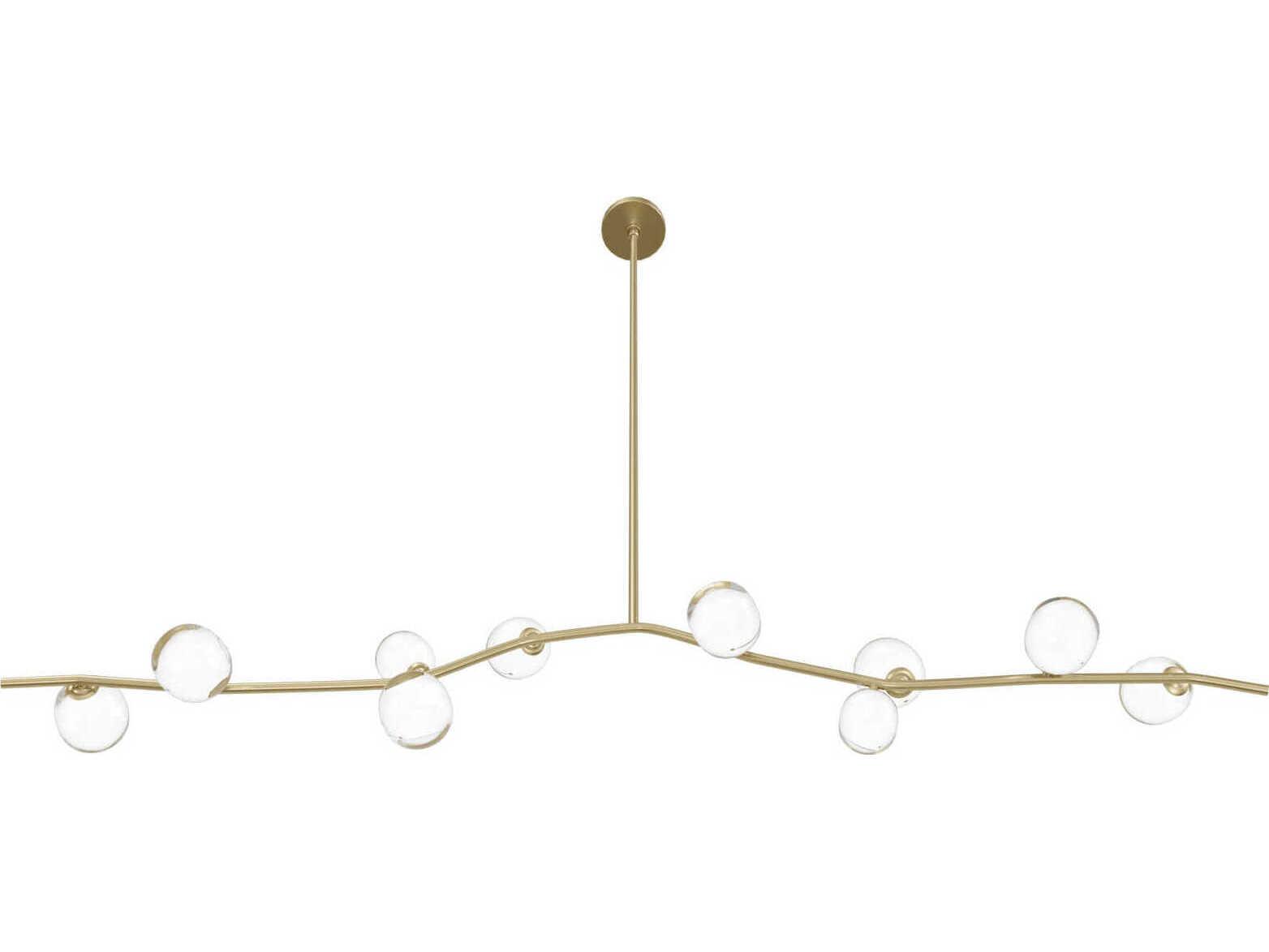 Avenue Lighting Hampton 10-Light Brushed Brass Globe Island Pendant