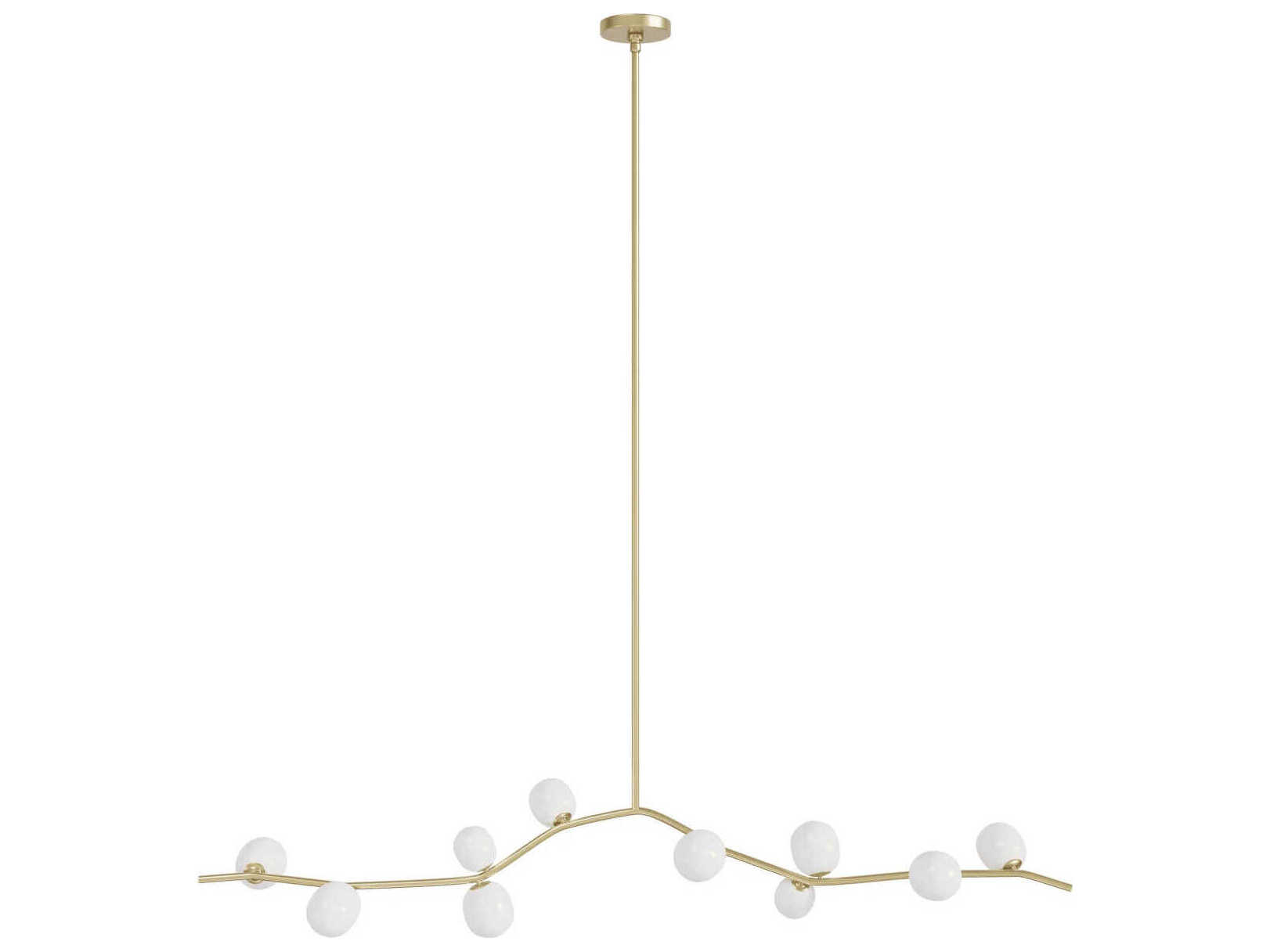 Avenue Lighting Hampton 10-Light Brushed Brass Globe Island Pendant