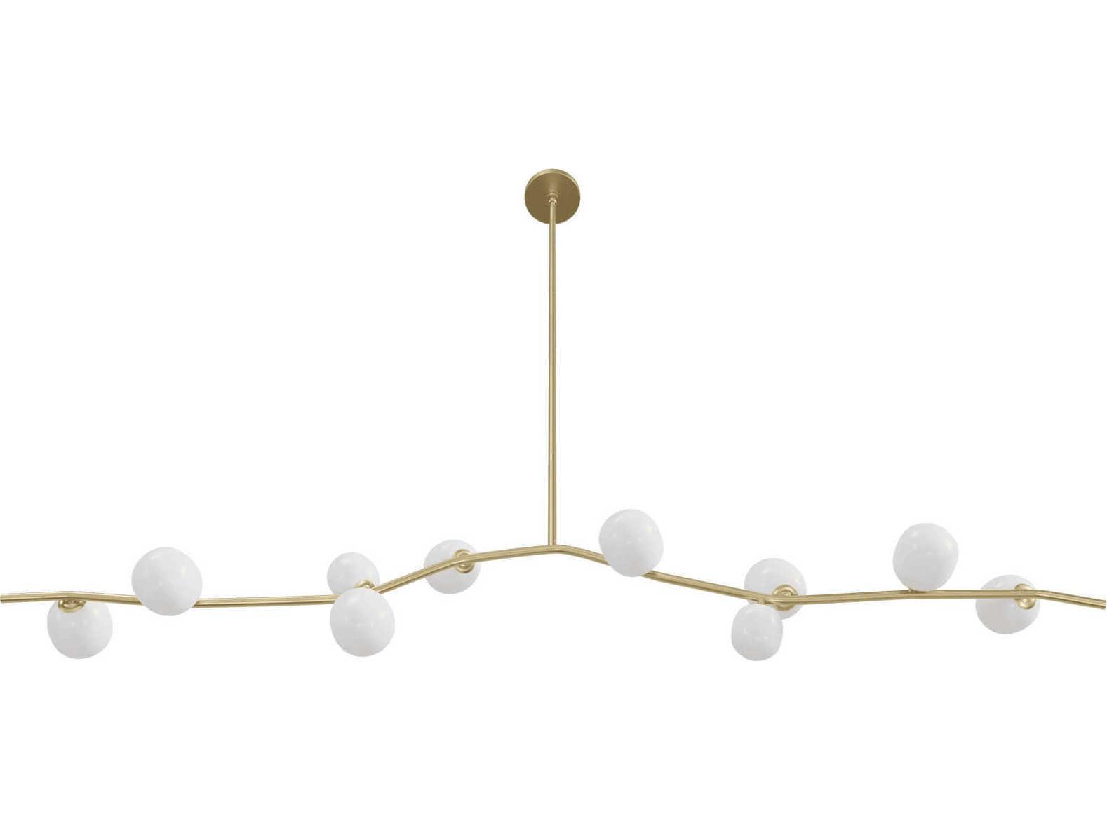 Avenue Lighting Hampton 10-Light Brushed Brass Globe Island Pendant