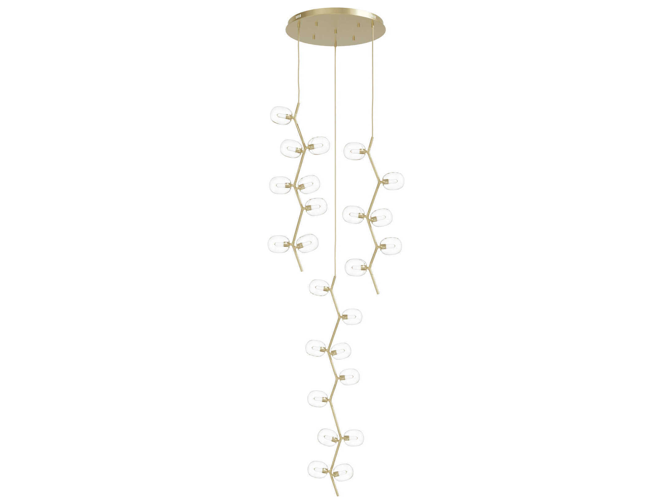 Avenue Lighting Hampton 24-Light Brushed Brass Globe Pendant