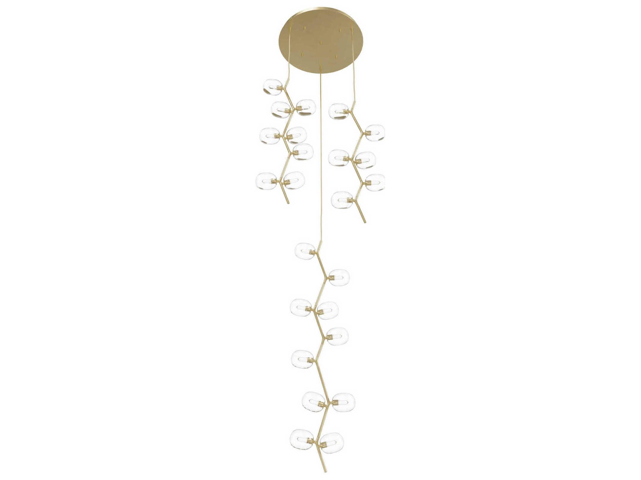 Avenue Lighting Hampton 24-Light Brushed Brass Globe Pendant