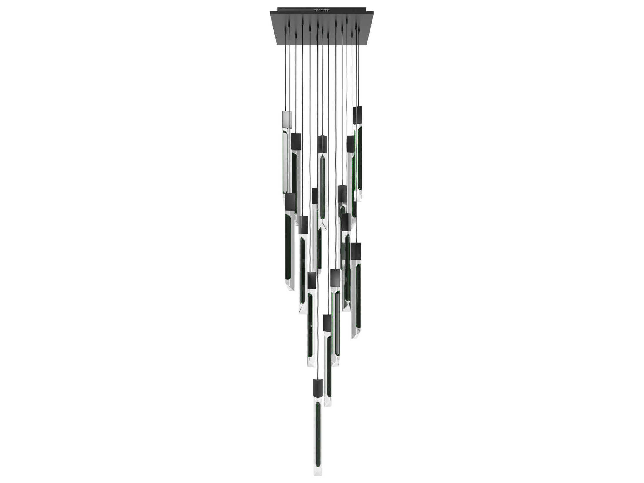 Avenue Lighting Alpine 15-Light Black Linear Pendant