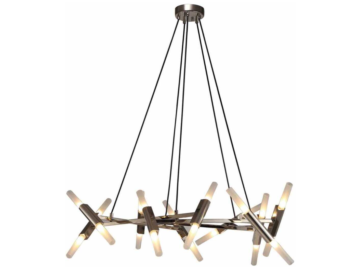 Avenue Lighting Manhattan Ave 20-Light Polished Nickel Linear Pendant