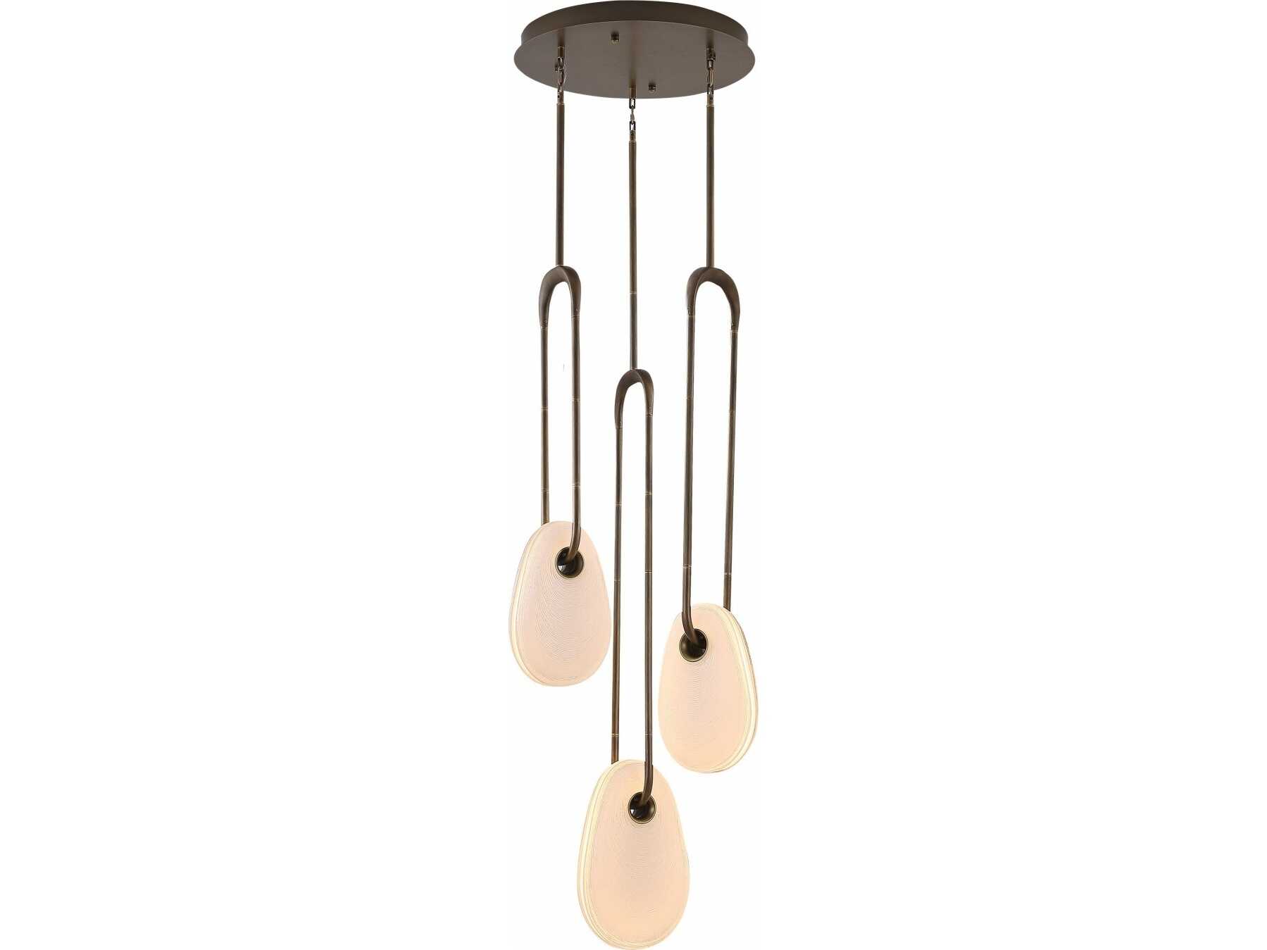Avenue Lighting Palmea 3-Light Aged Brass Pendant