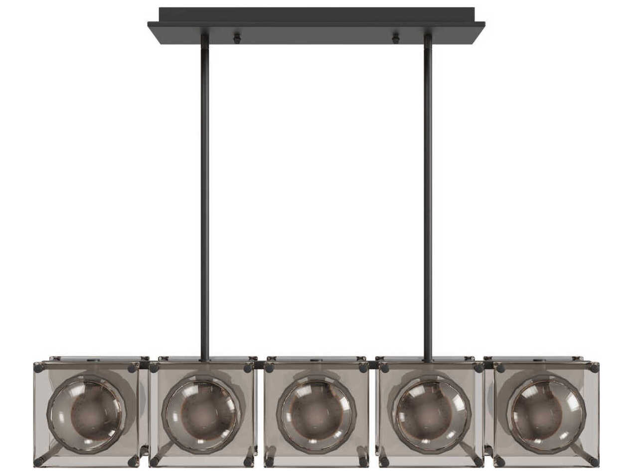 Avenue Lighting Peninisula 5-Light Matte Black Geometric Island Pendant