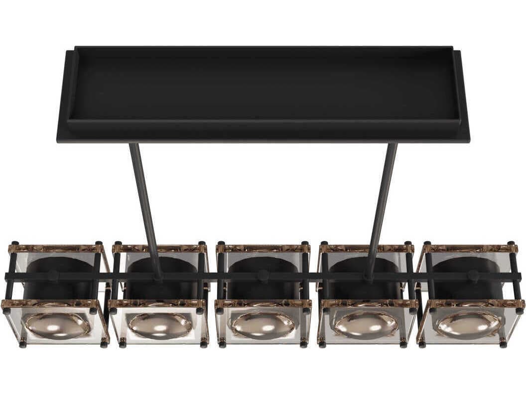 Avenue Lighting Peninisula 5-Light Matte Black Geometric Island Pendant