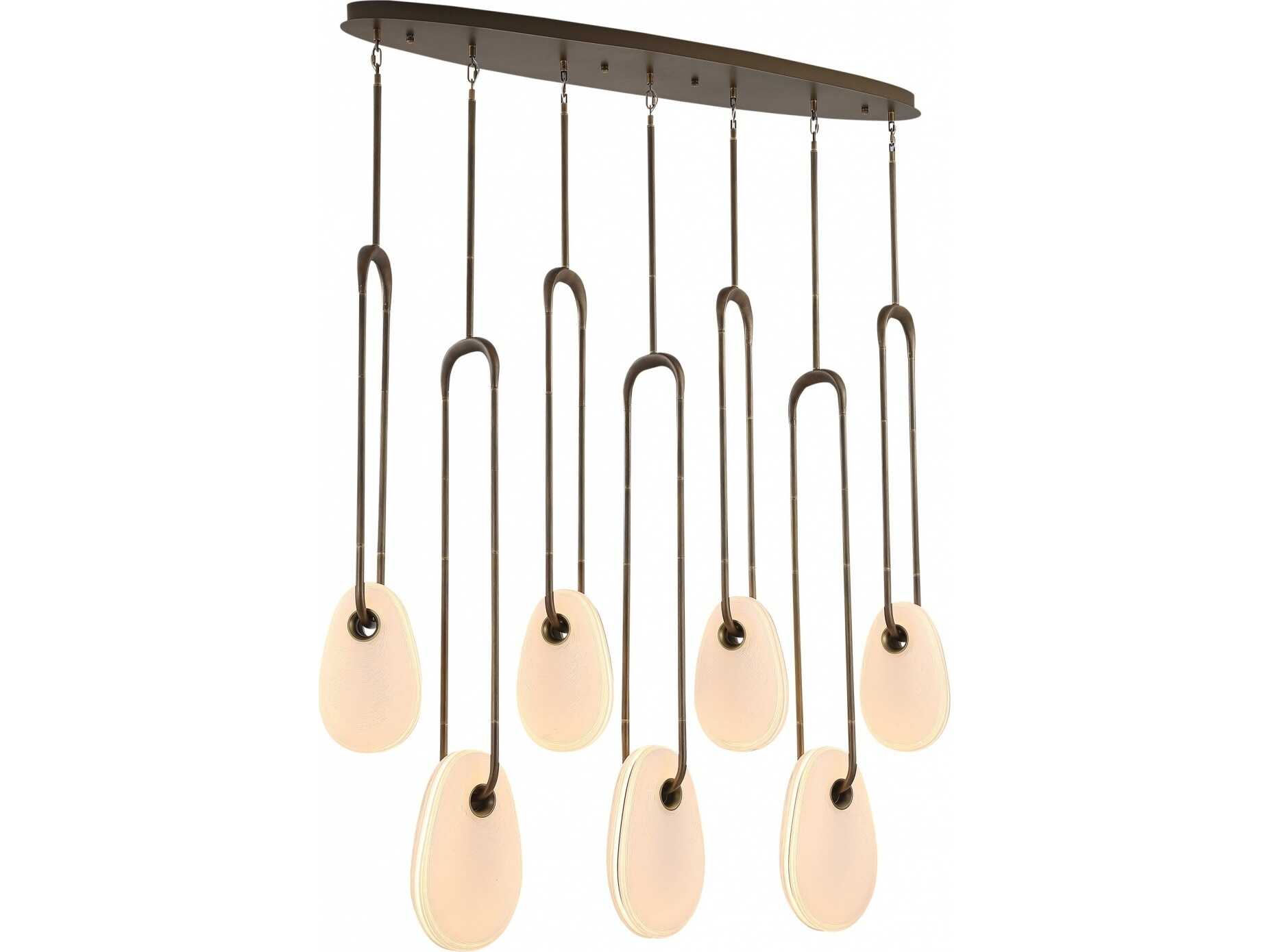 Avenue Lighting Palmea 7-Light Aged Brass Island Pendant