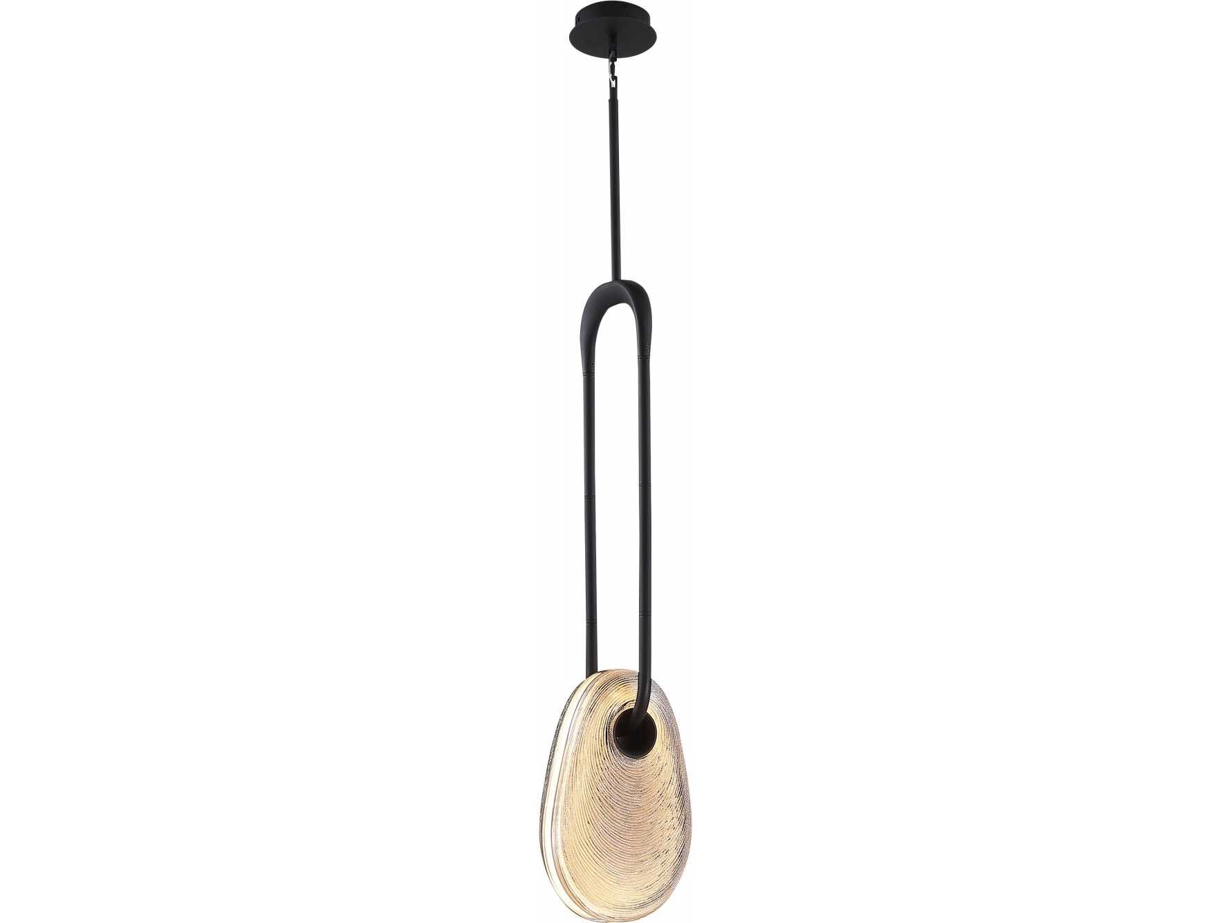 Avenue Lighting Palmea 1-Light Matte Black Mini Pendant