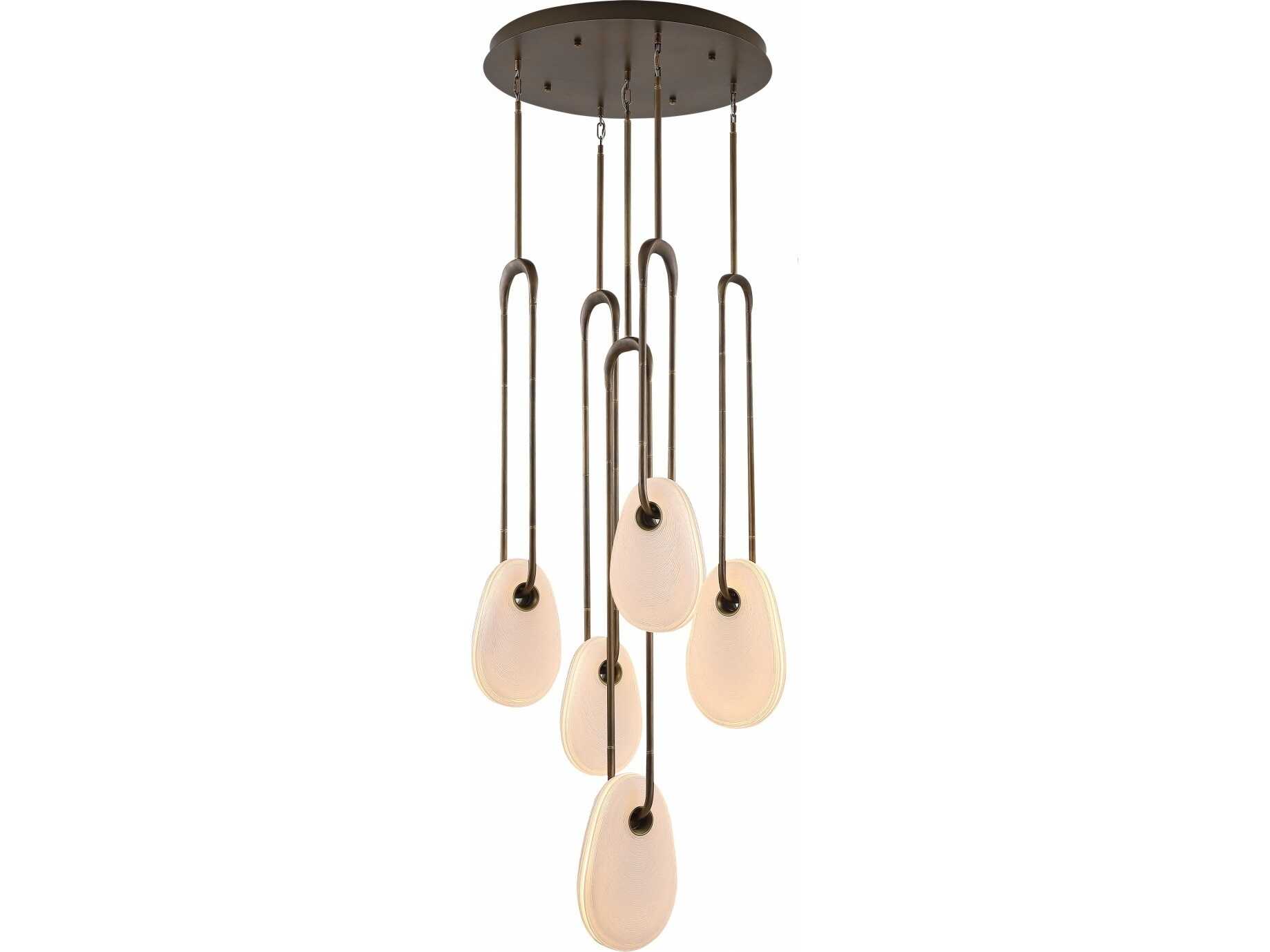 Avenue Lighting Palmea 5-Light Aged Brass Pendant