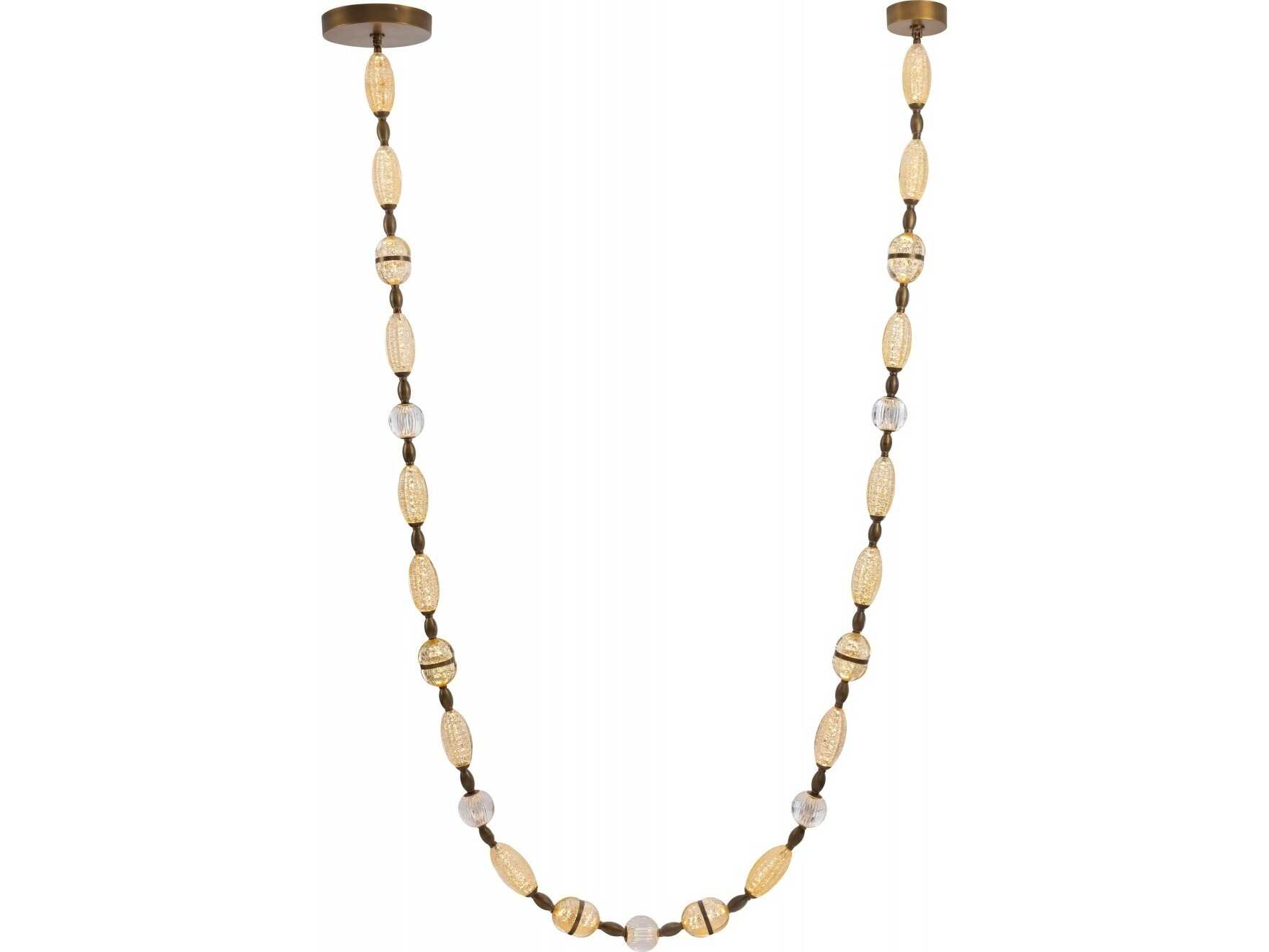 Avenue Lighting Dubai 1-Light Aged Golden Brass Linear Mini Pendant