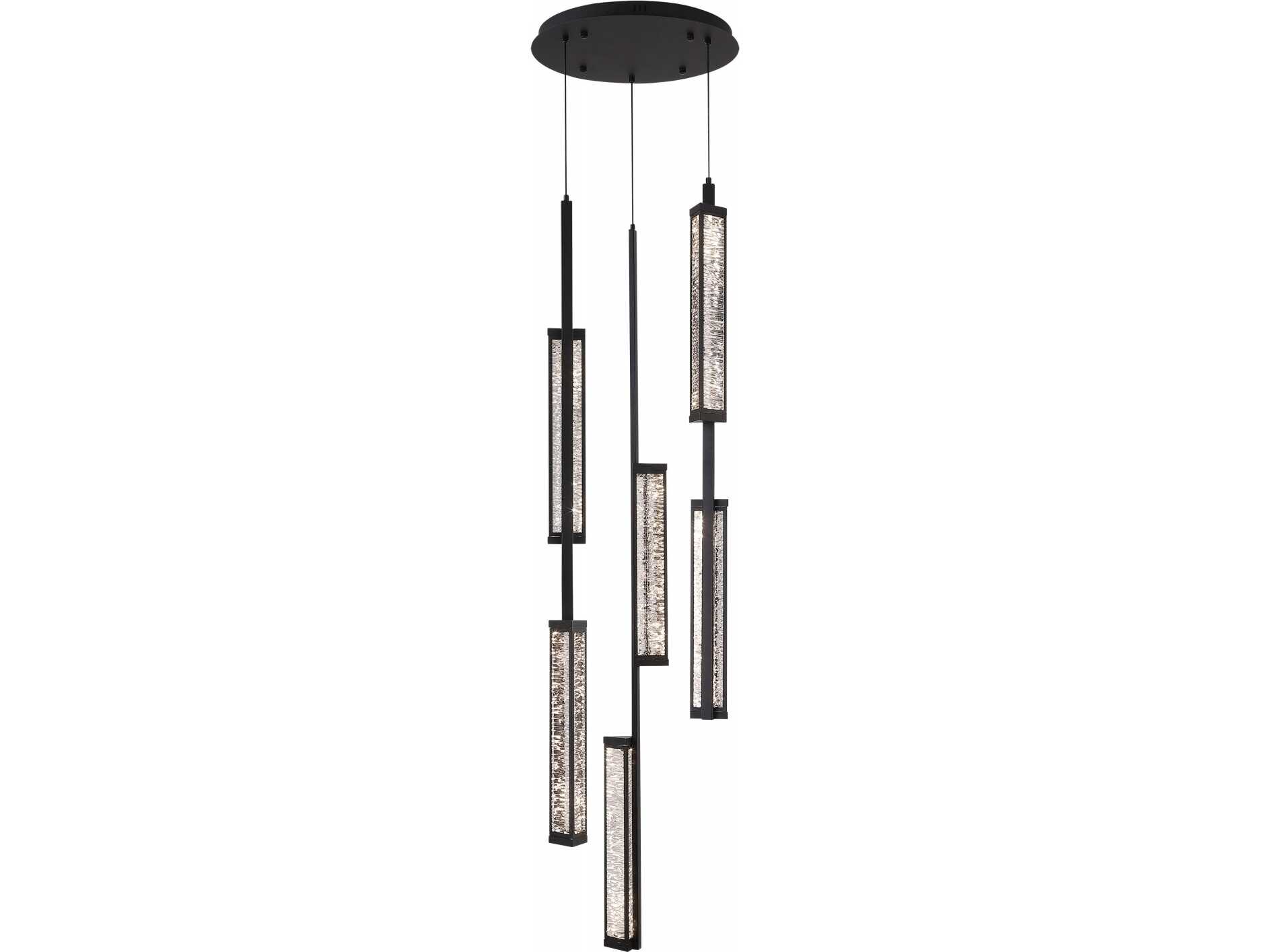 Avenue Lighting Metropole 5-Light Matte Black Linear Pendant