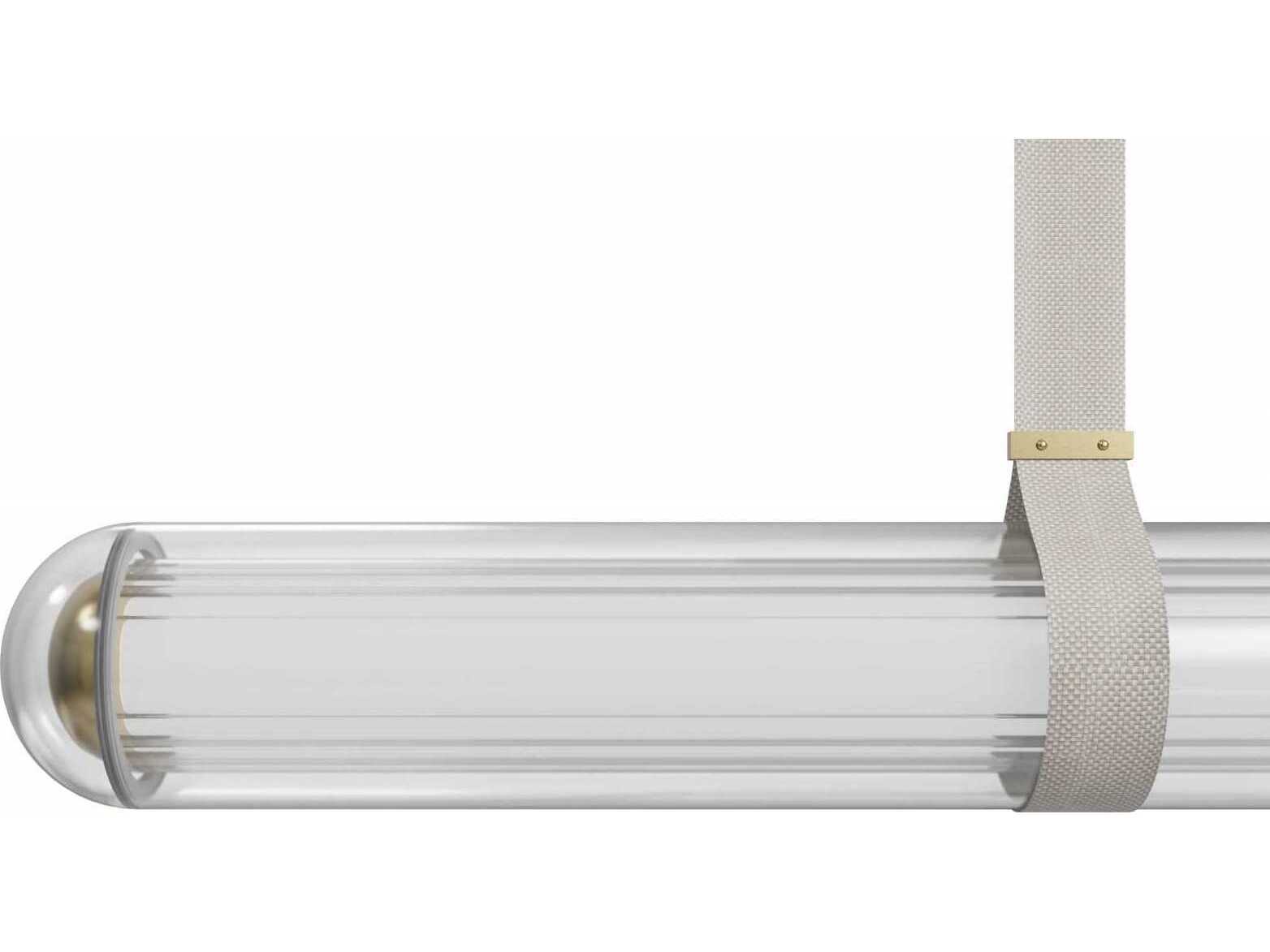 Avenue Lighting Nautilus 1-Light Aged Brass Linear Island Pendant