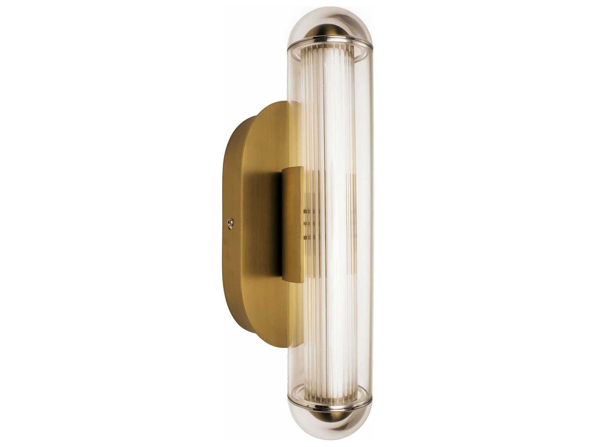Avenue Lighting Nautilus 1-Light Aged Brass Wall Sconce