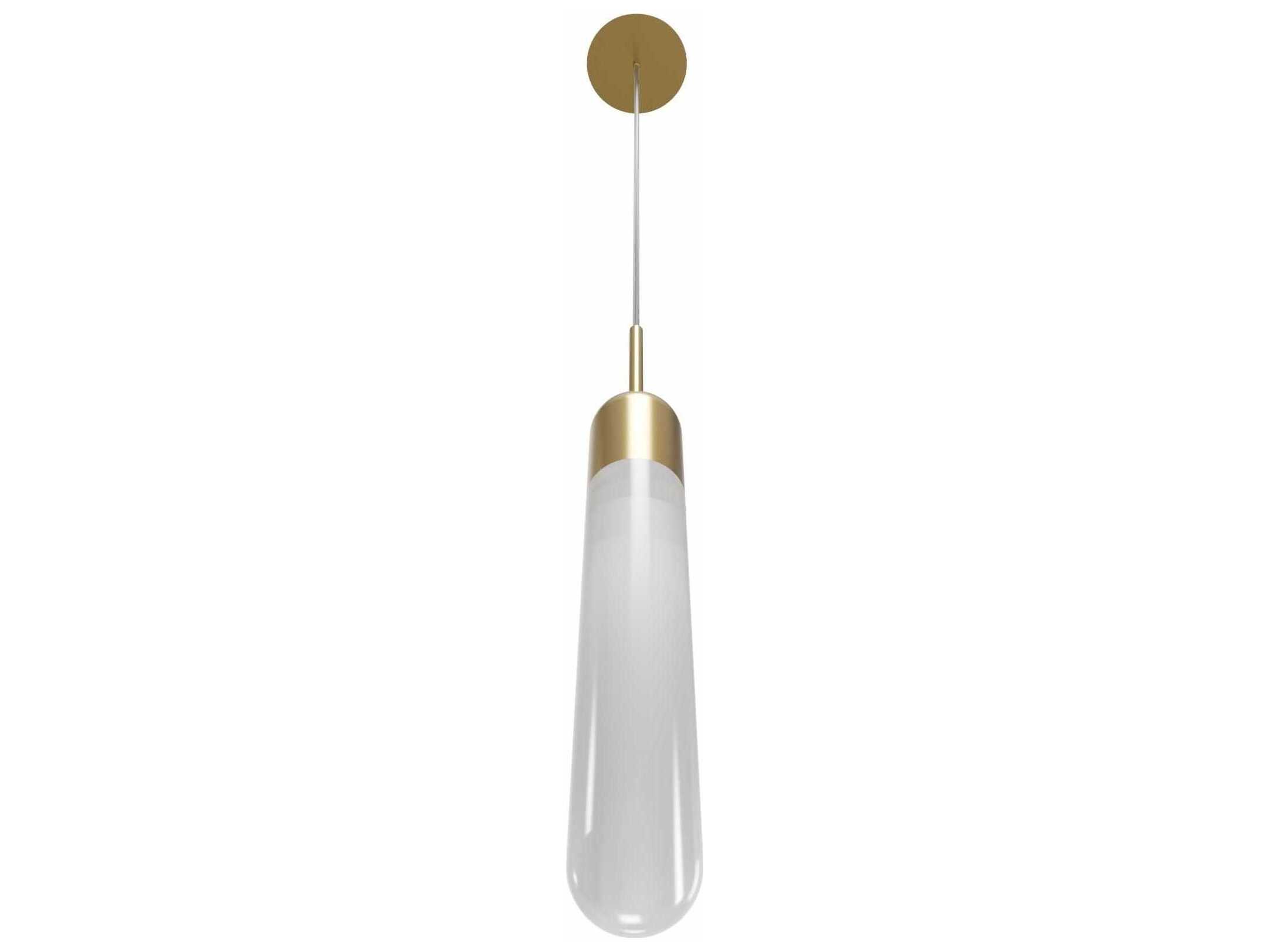 Avenue Lighting Tribeca 1-Light Aged Brass Cylinder Mini Pendant