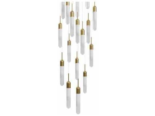 Avenue Lighting Tribeca 25-Light Aged Brass Cylinder Pendant