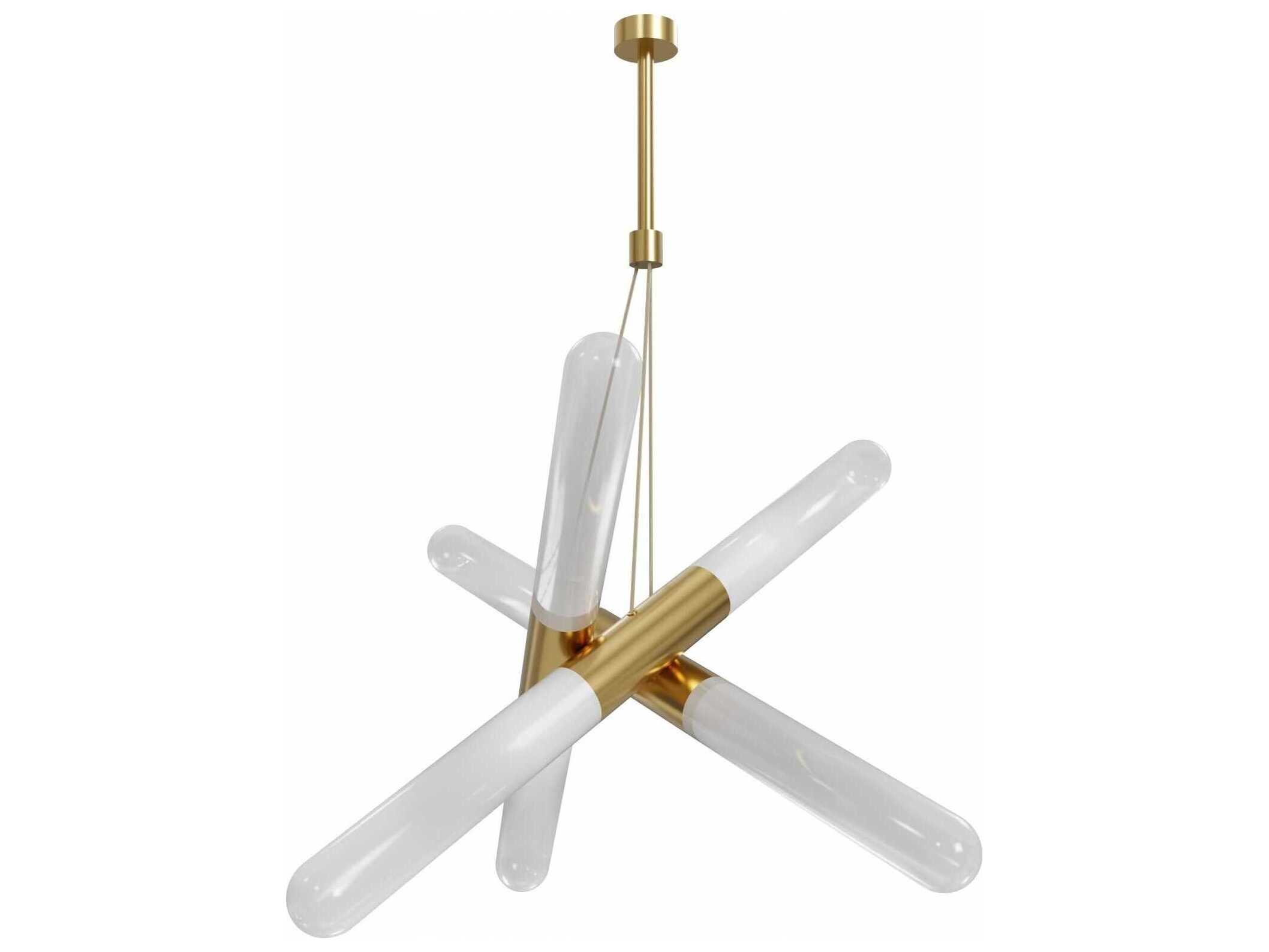 Avenue Lighting Tribeca 6-Light Aged Brass Cylinder Pendant